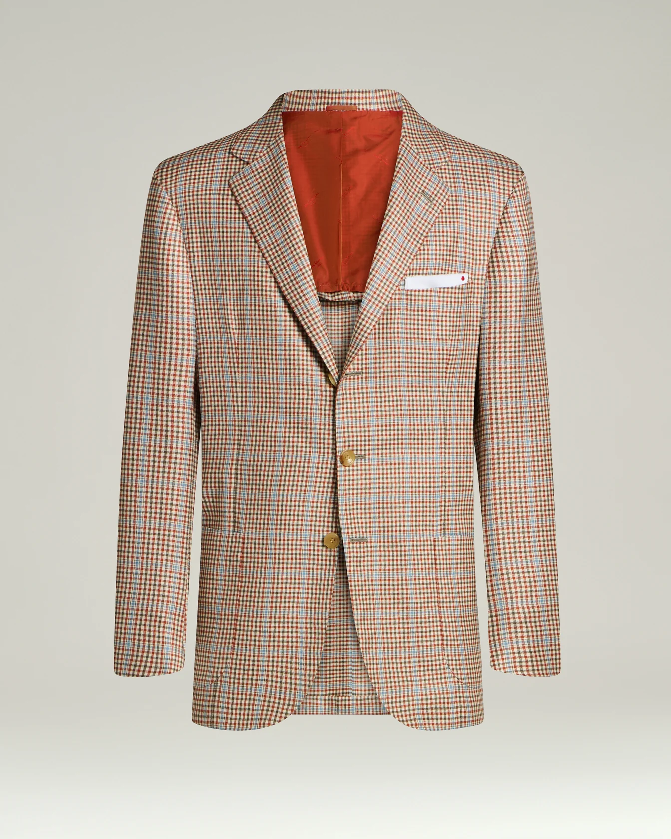 CASHMERE AND SILK SINGLE-BREASTED JACKET BROWN