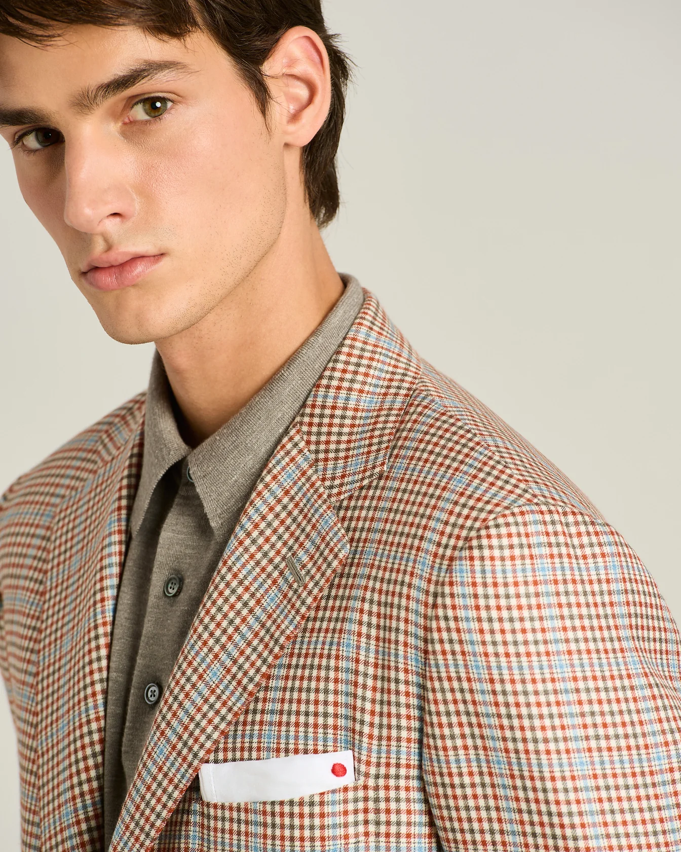 CASHMERE AND SILK SINGLE-BREASTED JACKET BROWN - Image 4