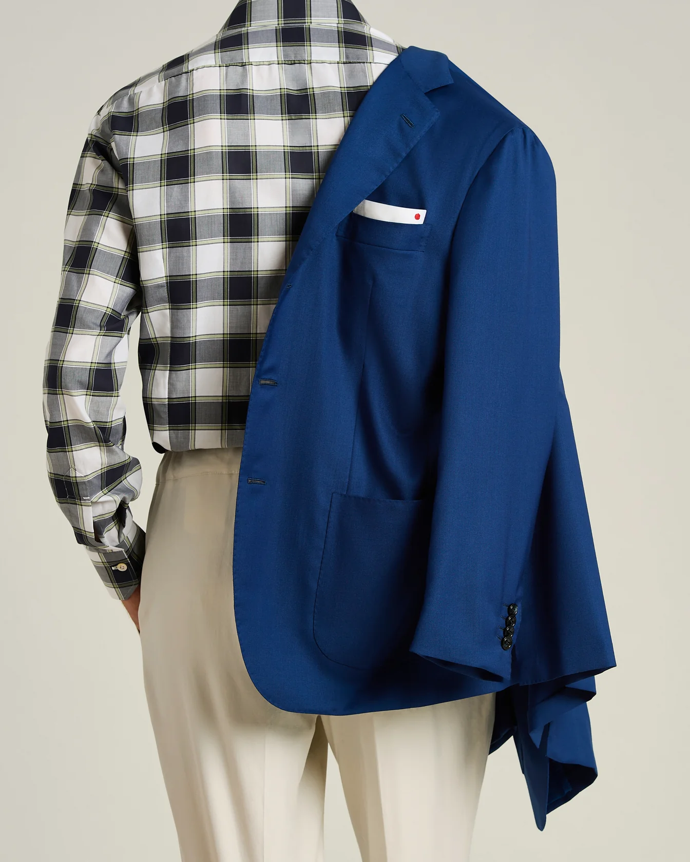 CASHMERE SINGLE-BREASTED JACKET BLUE IN CASHMERE WITH CUPRO LINING - Image 4