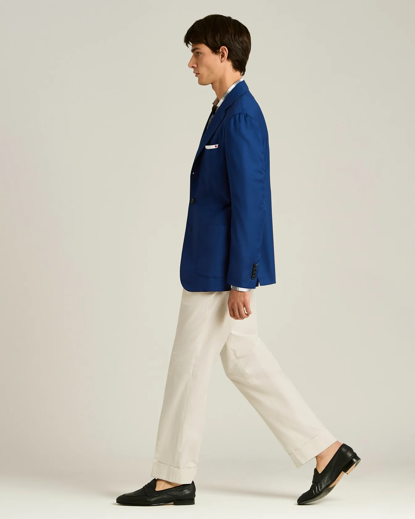 CASHMERE SINGLE-BREASTED JACKET BLUE IN CASHMERE WITH CUPRO LINING - Image 5