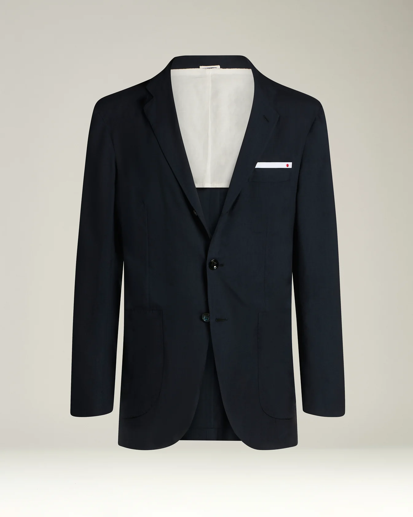 CASHMERE SINGLE-BREASTED JACKET IN NAVY BLUE
