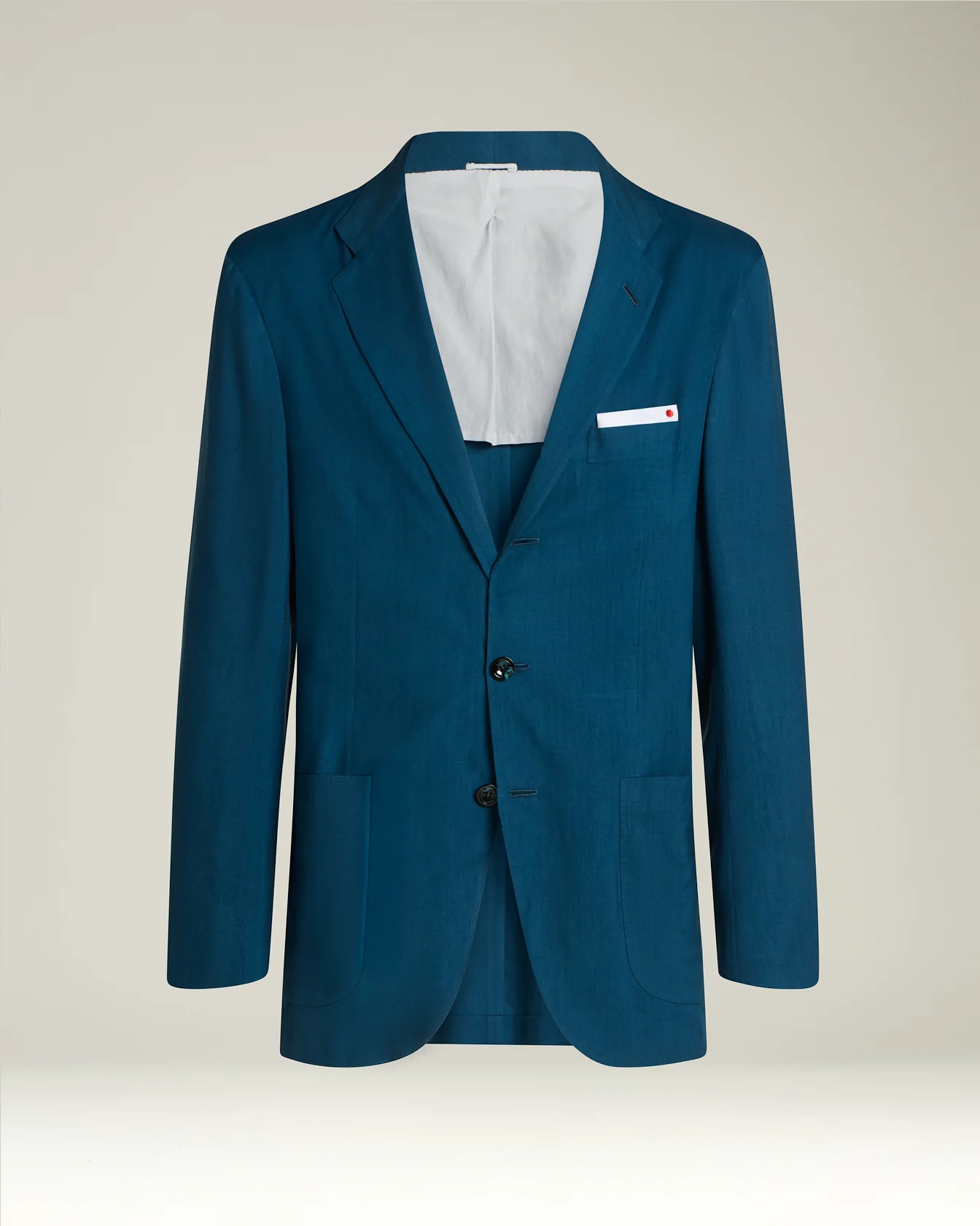 CASHMERE SINGLE-BREASTED JACKET IN BLUE