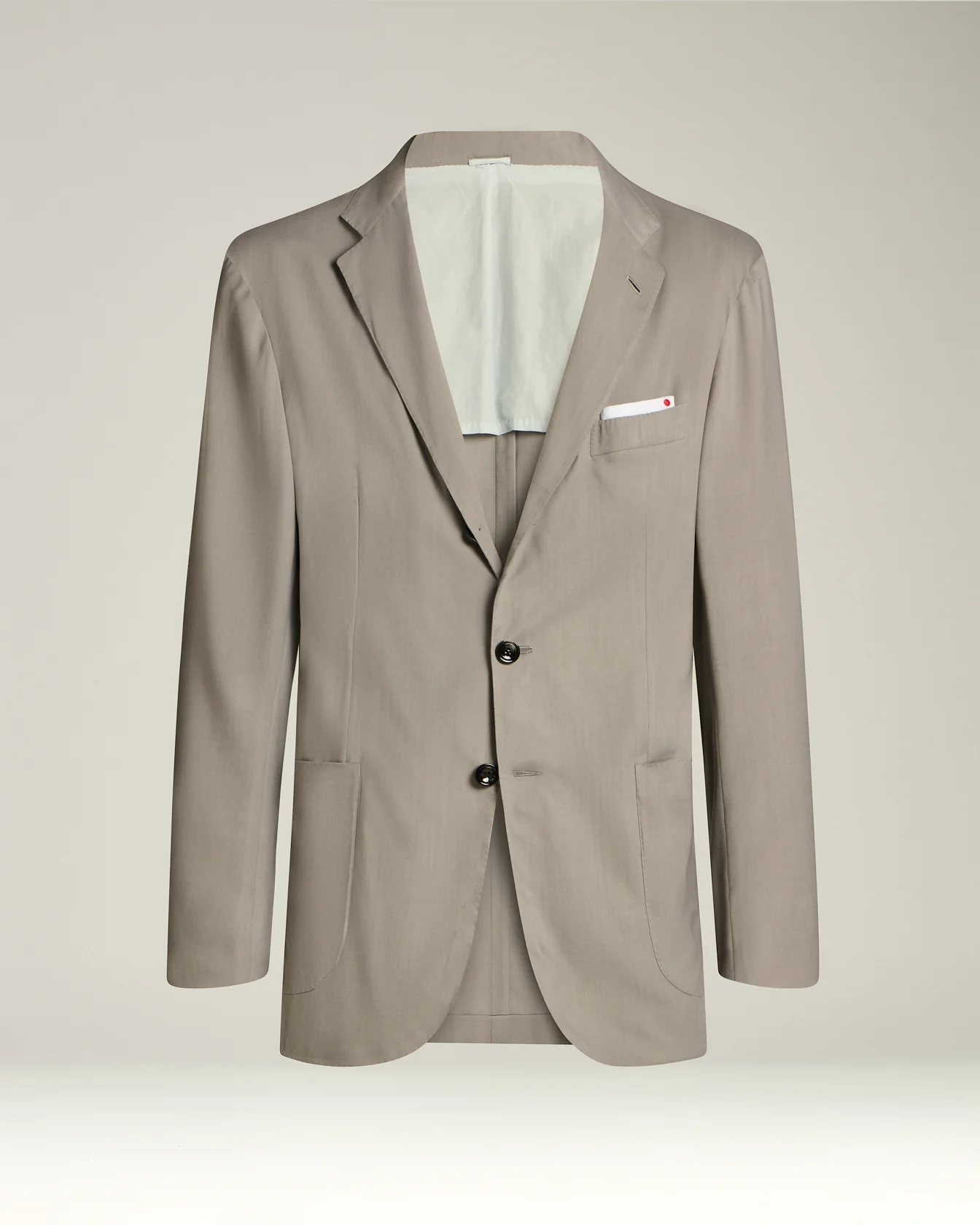 CASHMERE SINGLE-BREASTED JACKET IN MEDIUM GREY