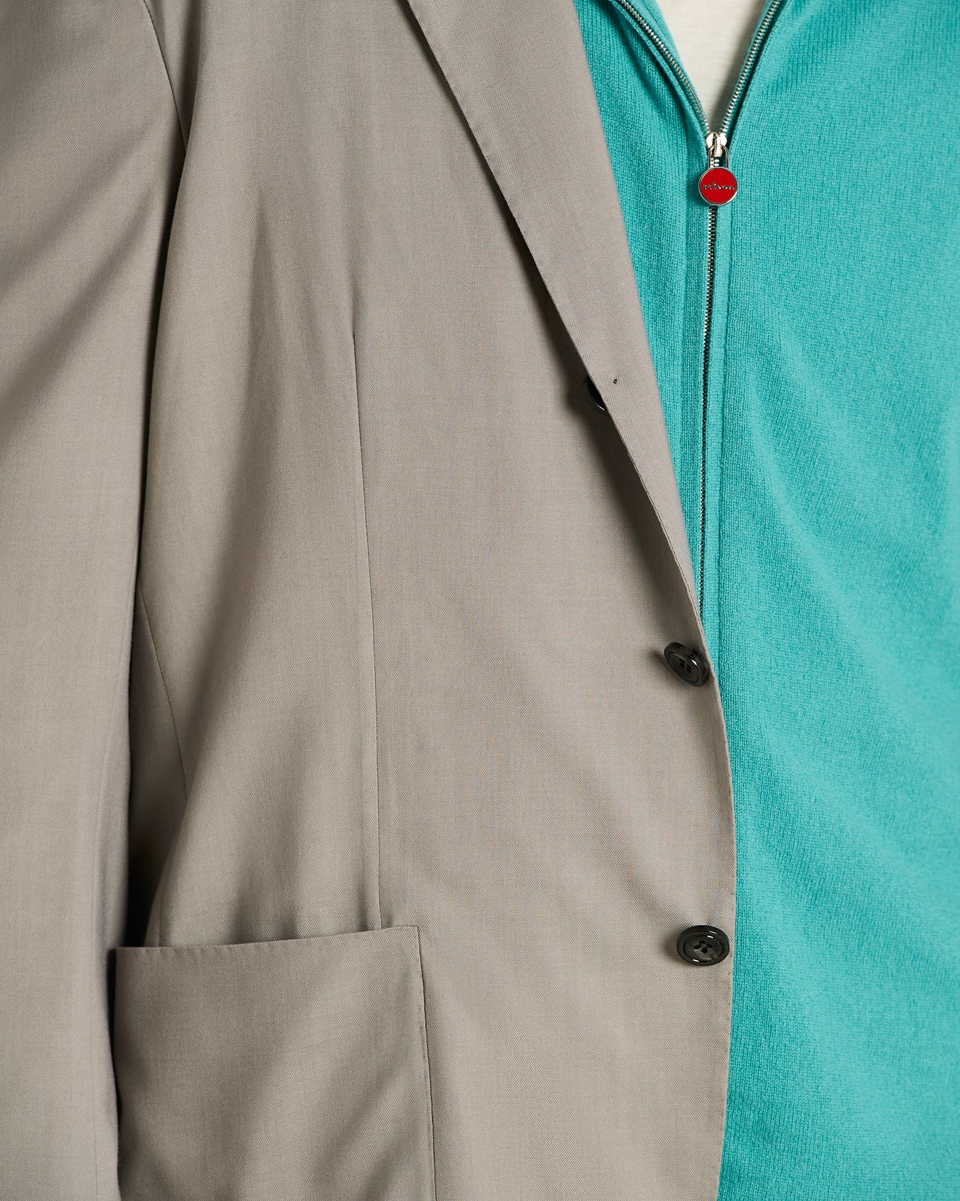 CASHMERE SINGLE-BREASTED JACKET IN MEDIUM GREY - Image 4