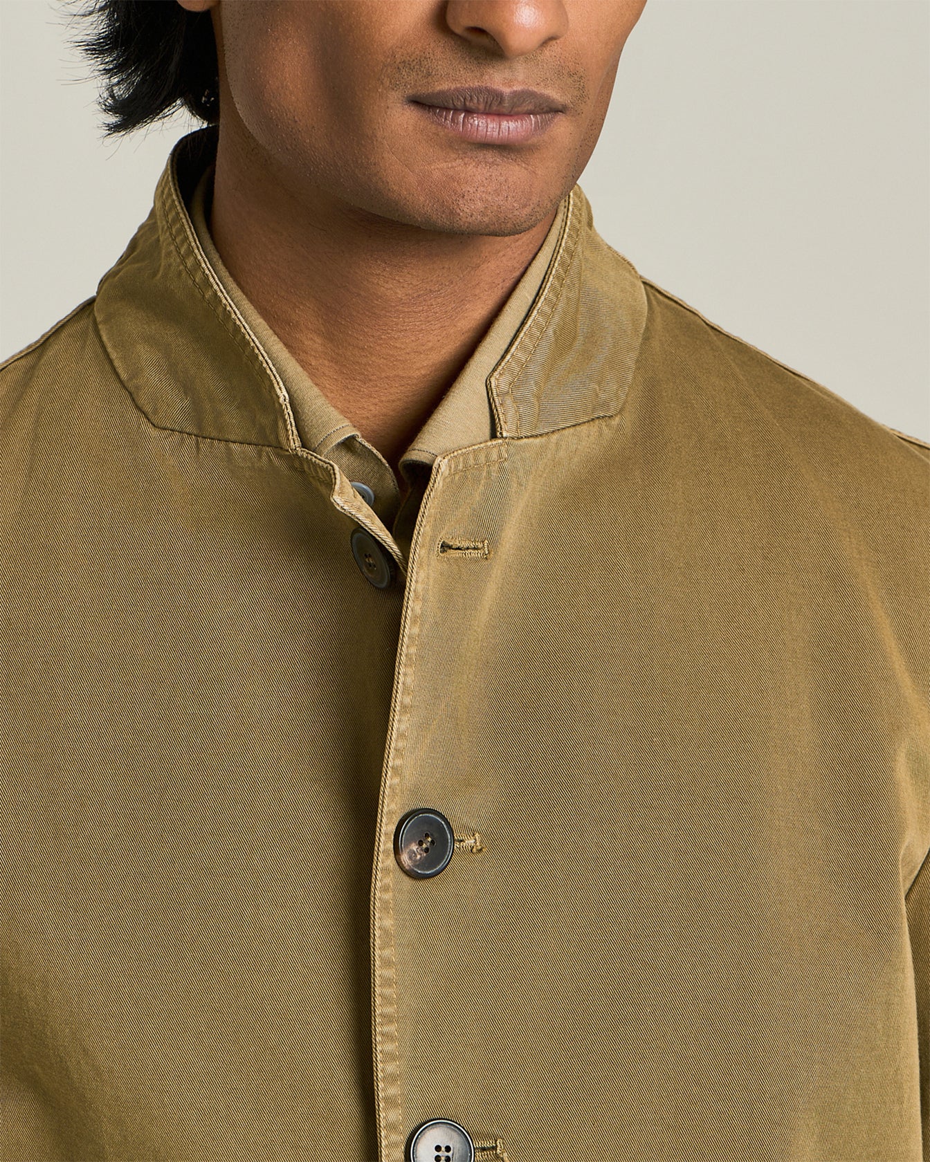 ORGANIC COTTON MANDARIN COLLAR JACKET - Image 4
