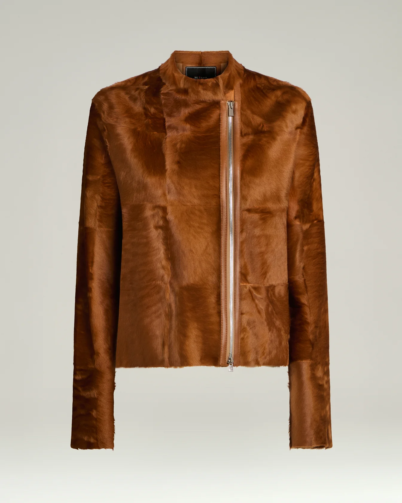 TAILORED FUR JACKET IN BEIGE LAMBSKIN