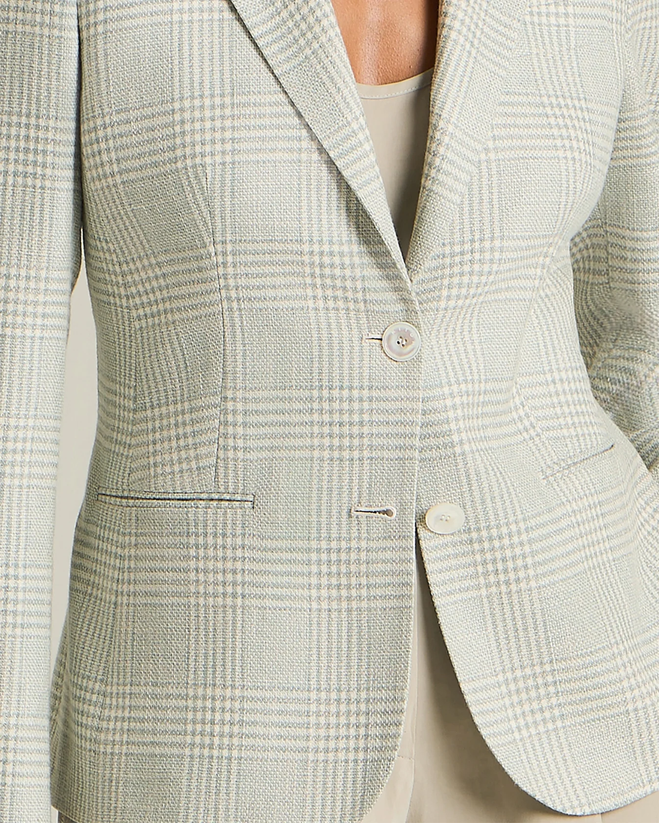 GLEN PLAID SILK BLEND BLAZER - Image 3