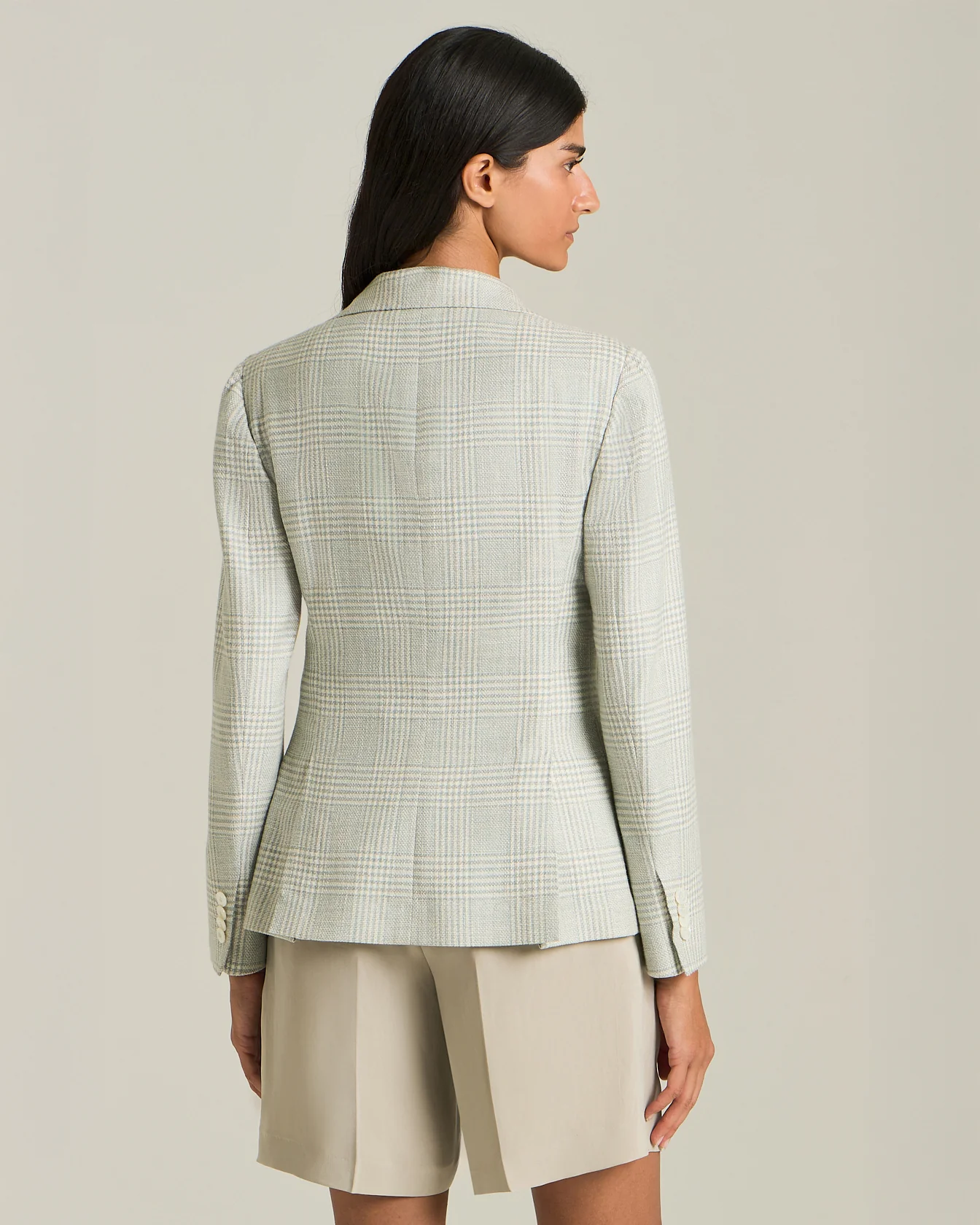 GLEN PLAID SILK BLEND BLAZER - Image 4