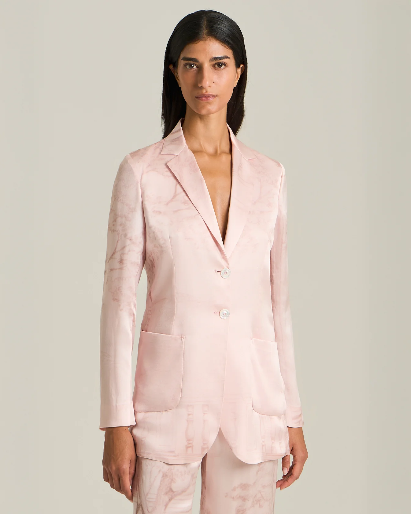 PRINTED SILK BLAZER - Image 3