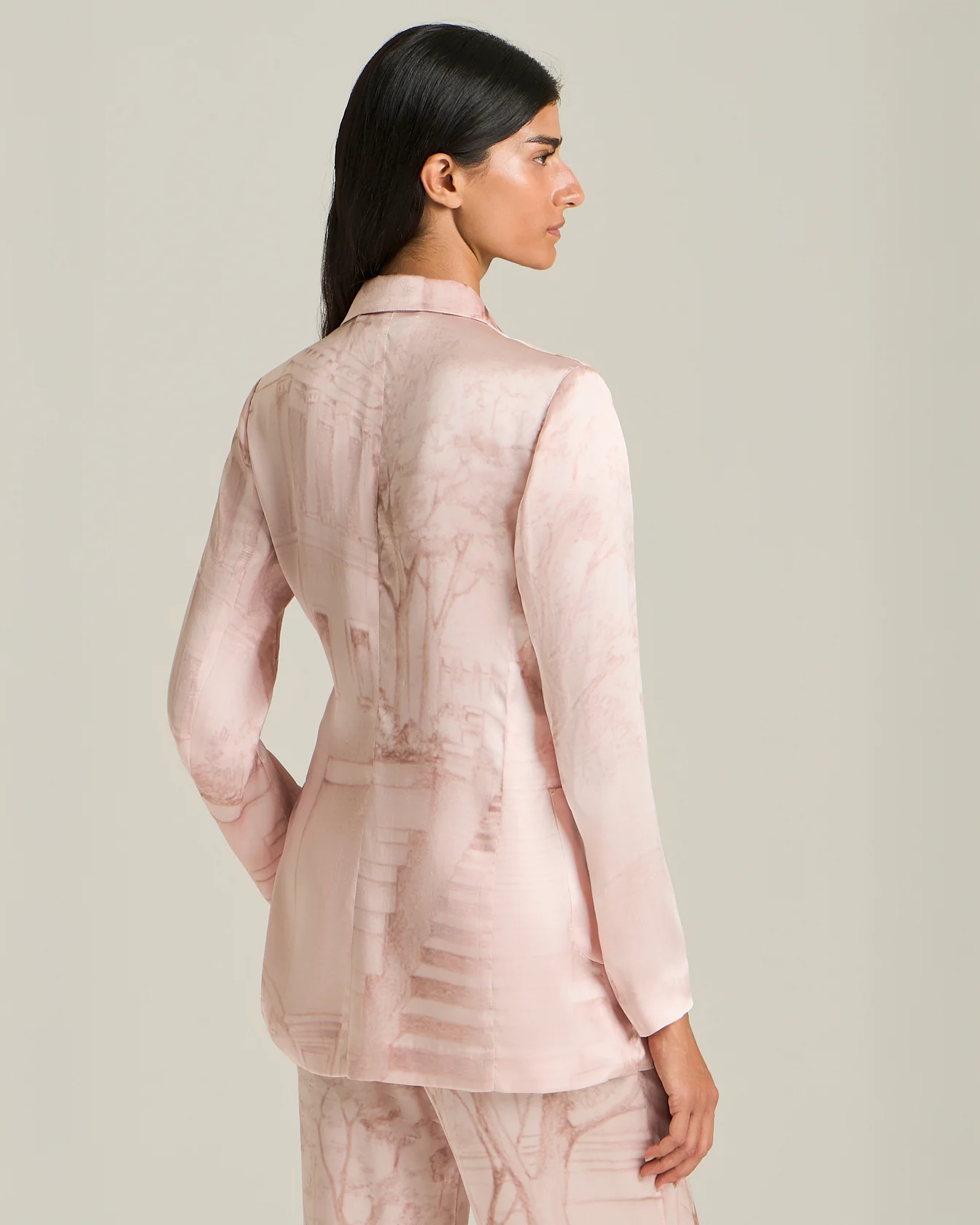 PRINTED SILK BLAZER - Image 4