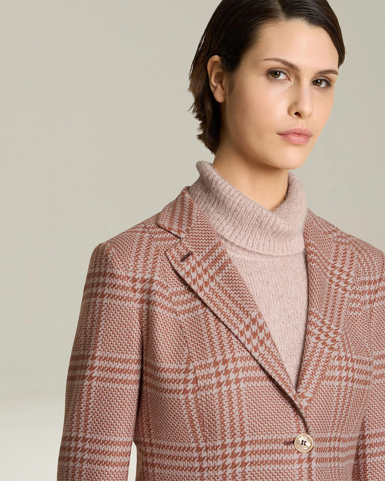 GLEN PLAID CASHMERE AND SILK BLAZER - Image 4