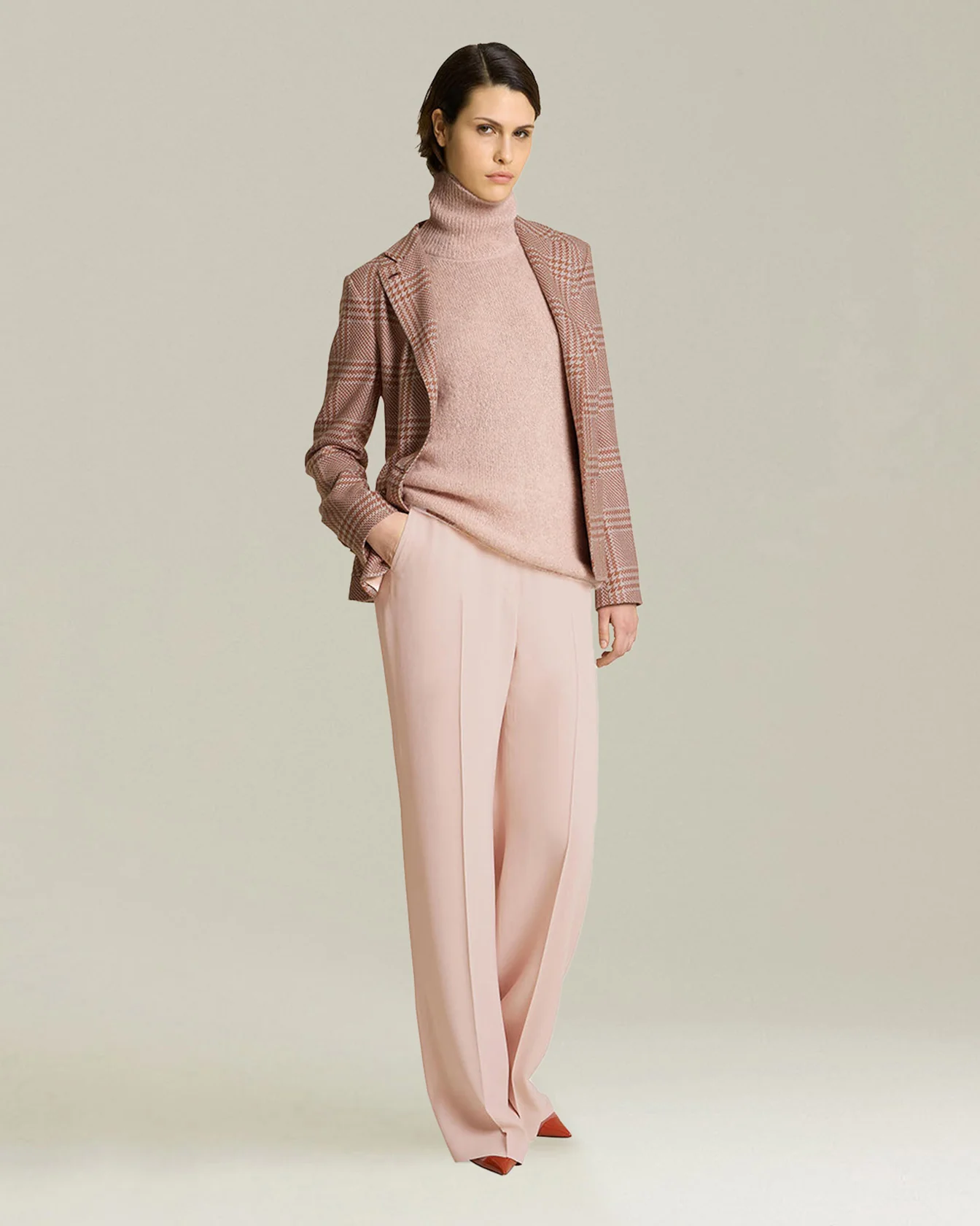GLEN PLAID CASHMERE AND SILK BLAZER - Image 5