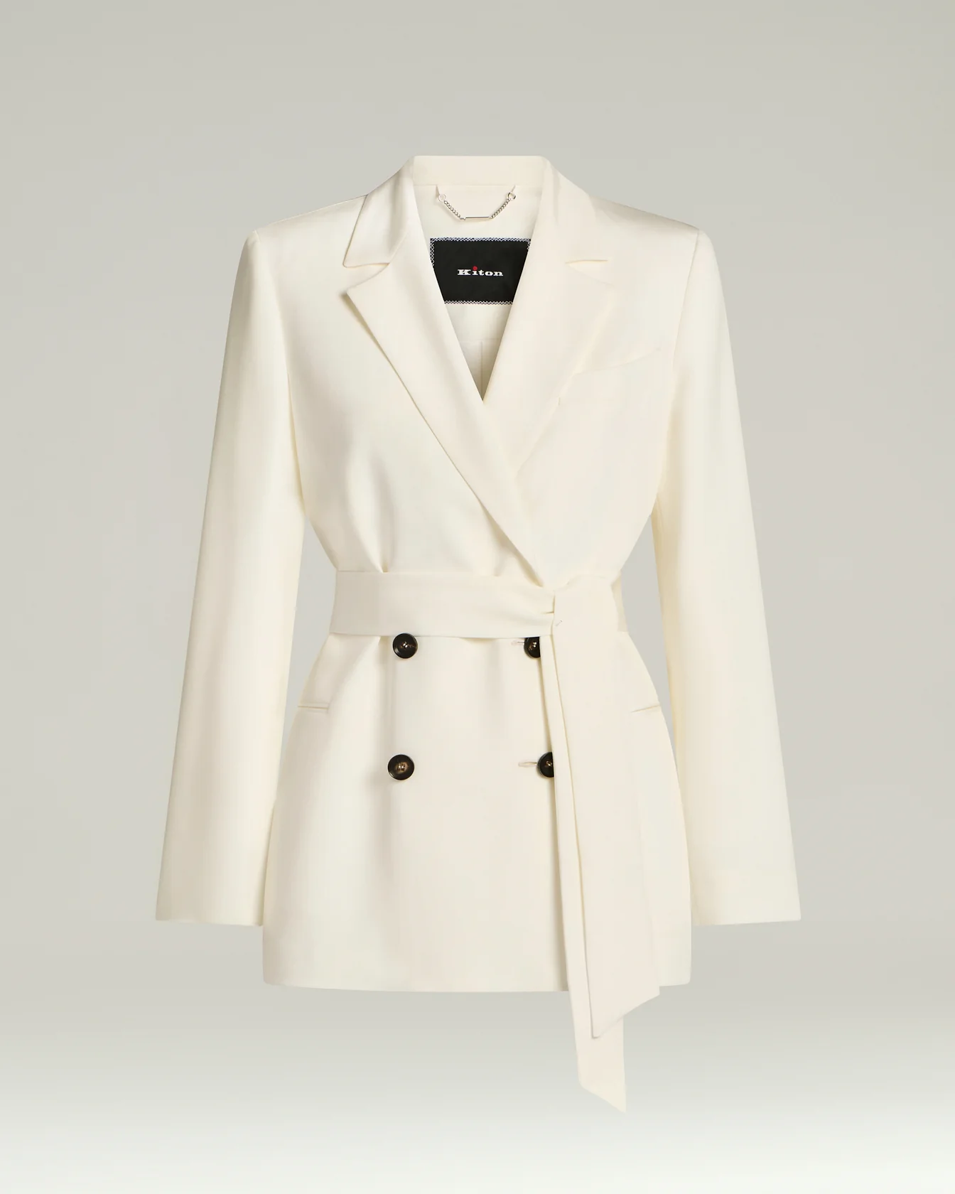 SILK SATIN DOUBLE-BREASTED JACKET