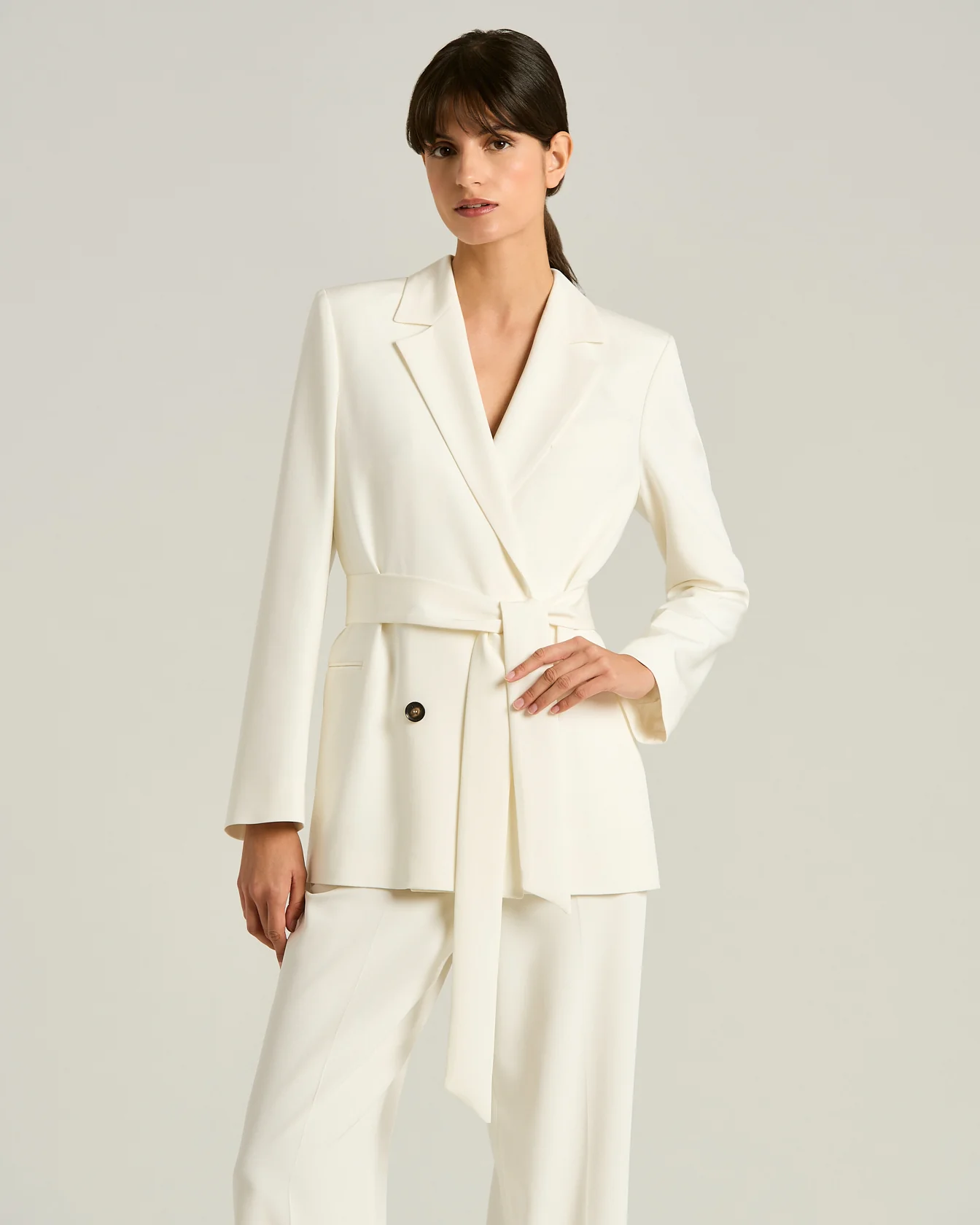 SILK SATIN DOUBLE-BREASTED JACKET - Image 2