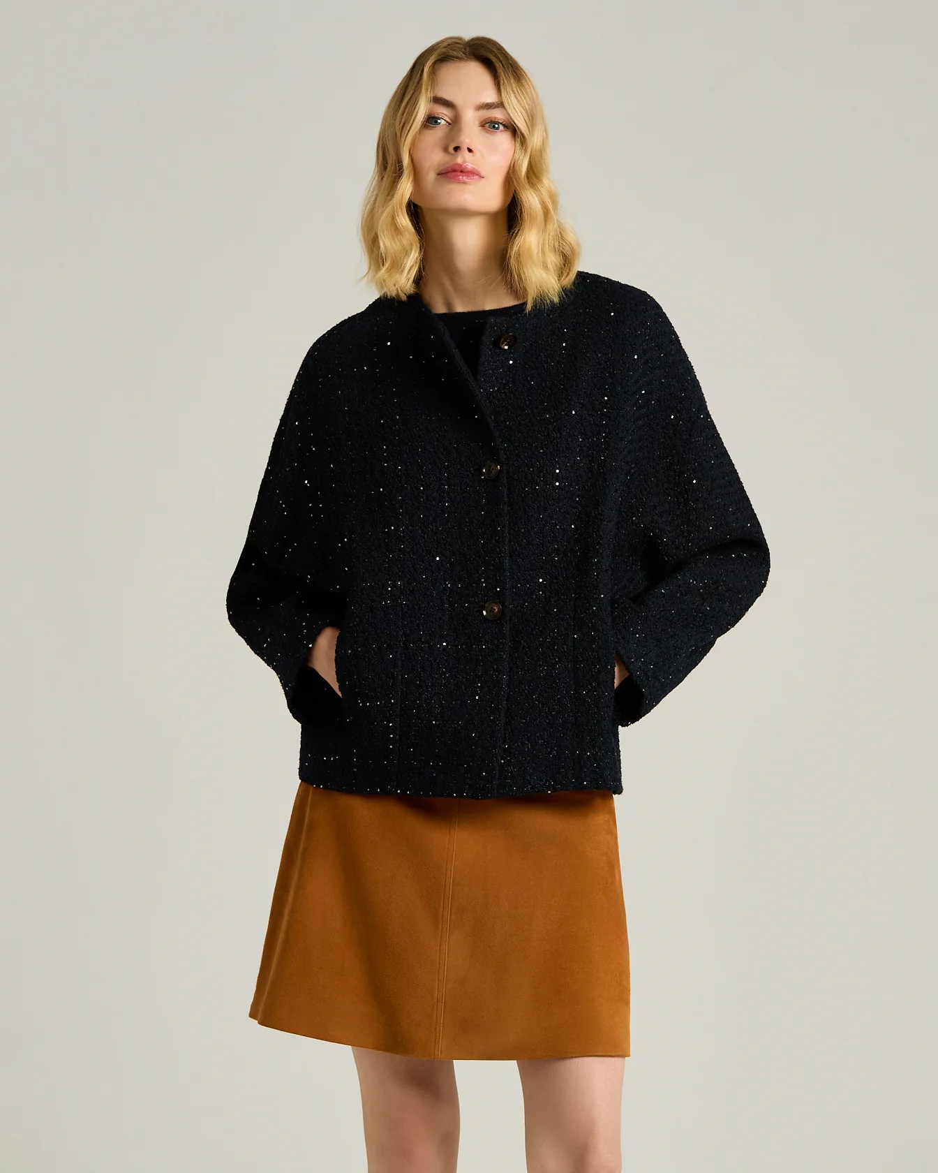 TAILORED WOOL AND SILK JACKET - Image 2