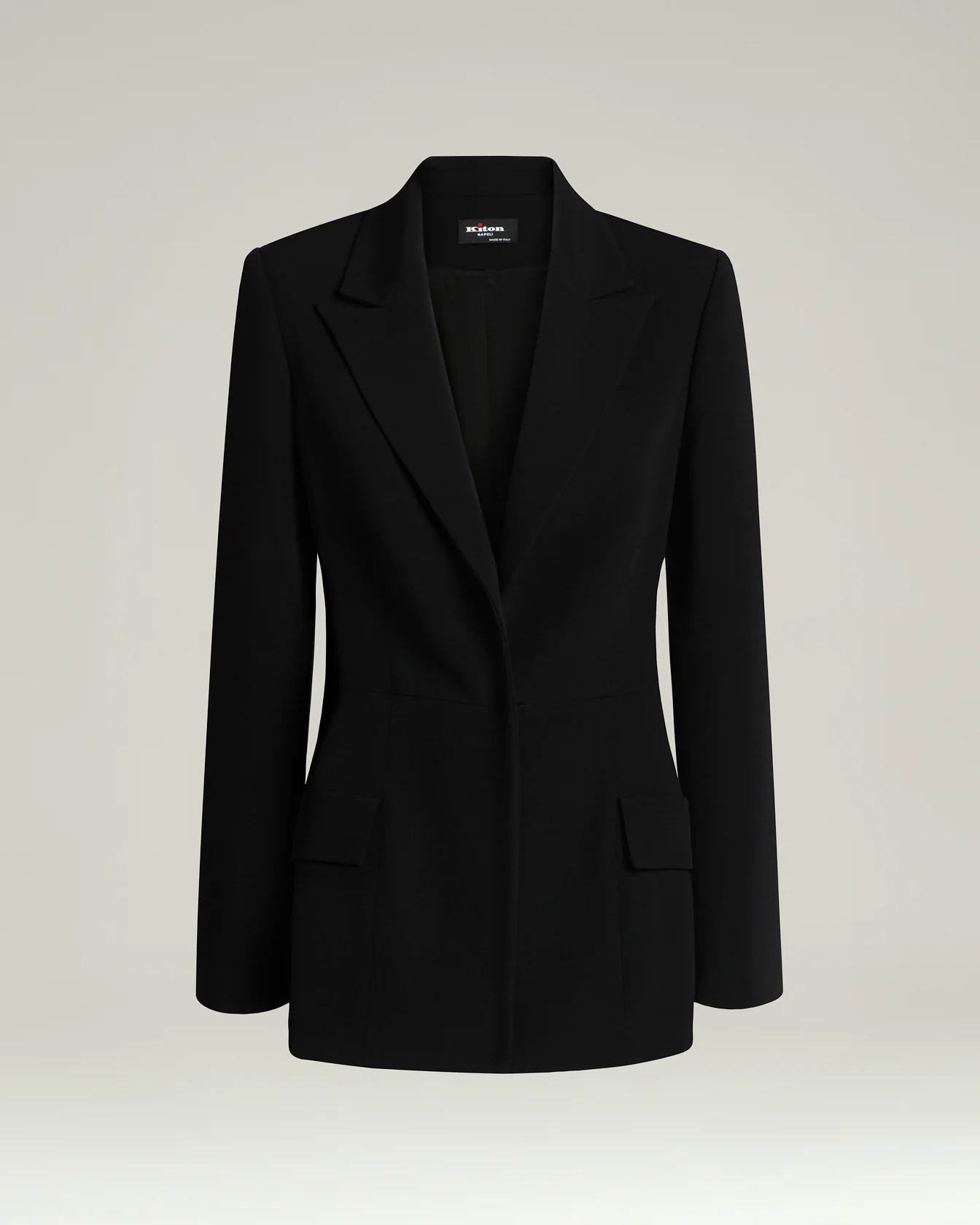TAILORED BLACK VISCOSE JACKET VISCOSE WITH SILK LINING