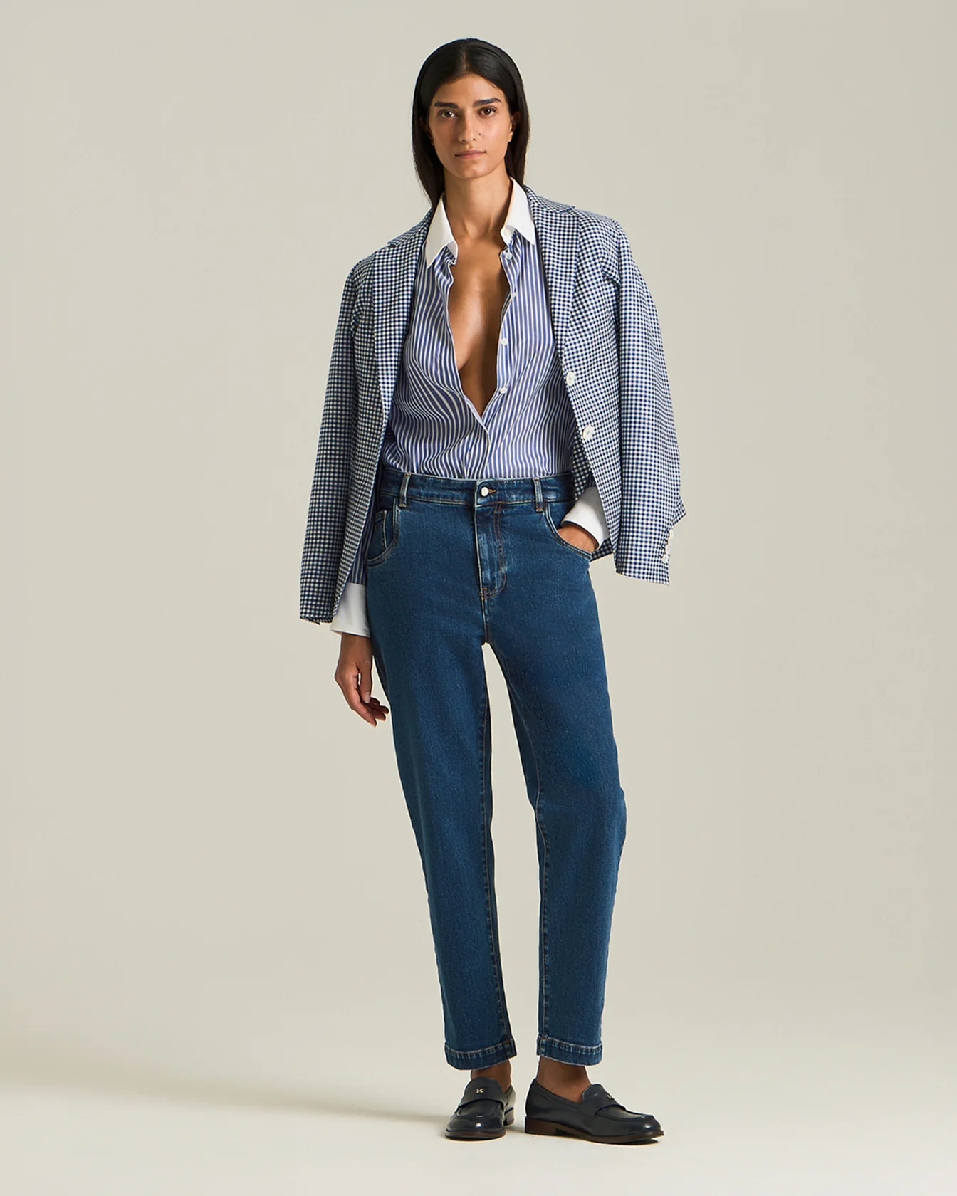 CHECKED WOOL BLAZER - Image 2