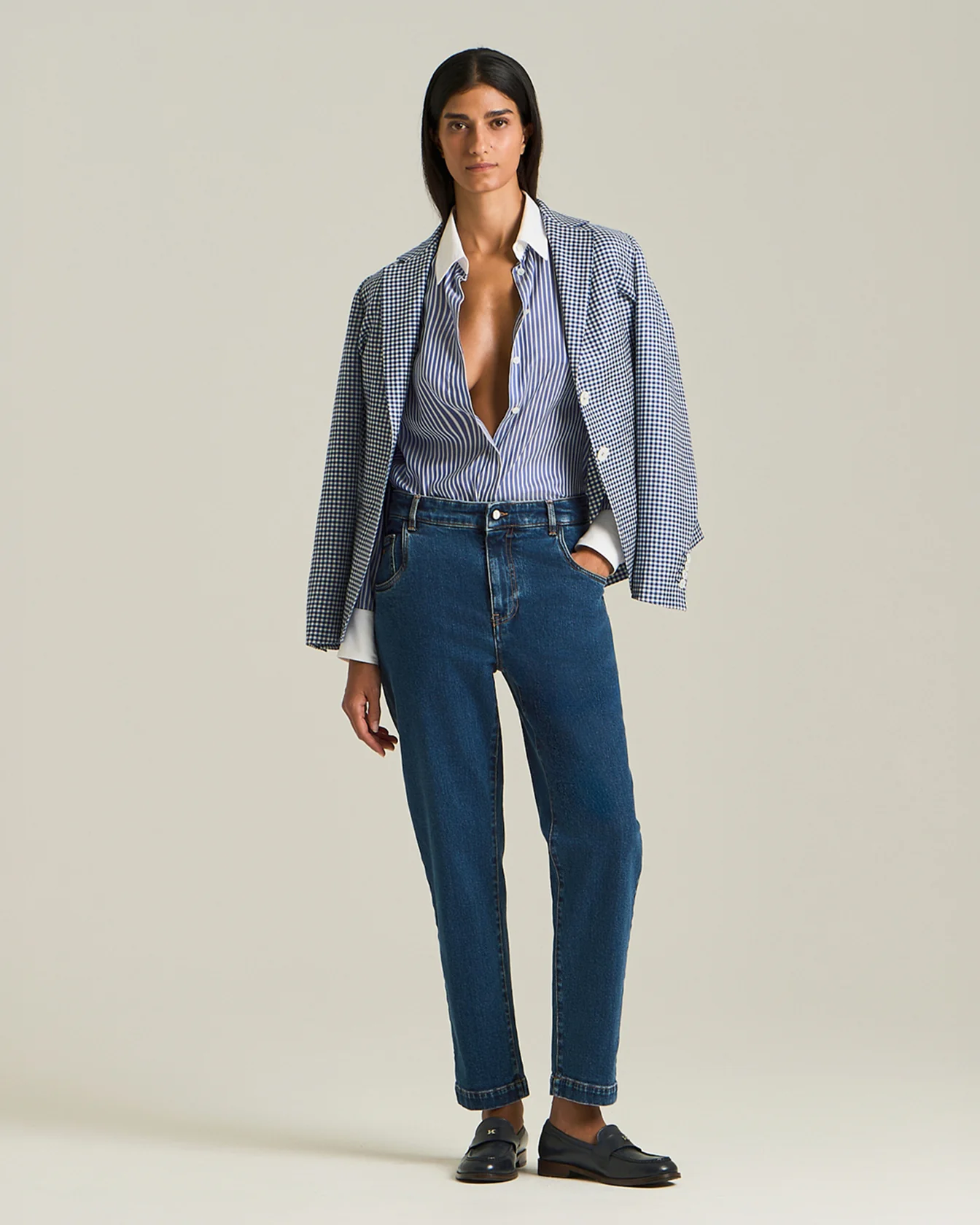 CHECKED WOOL BLAZER - Image 5