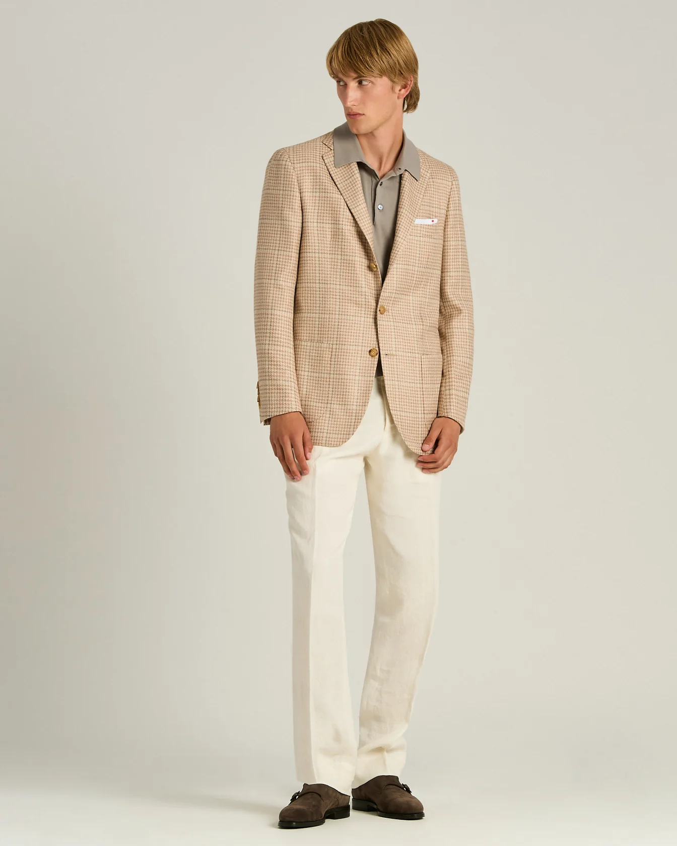 WOO,L CASHMERE, SILK AND LINEN BLEND SINGLE-BREASTED JACKET IN ROSE - Image 5