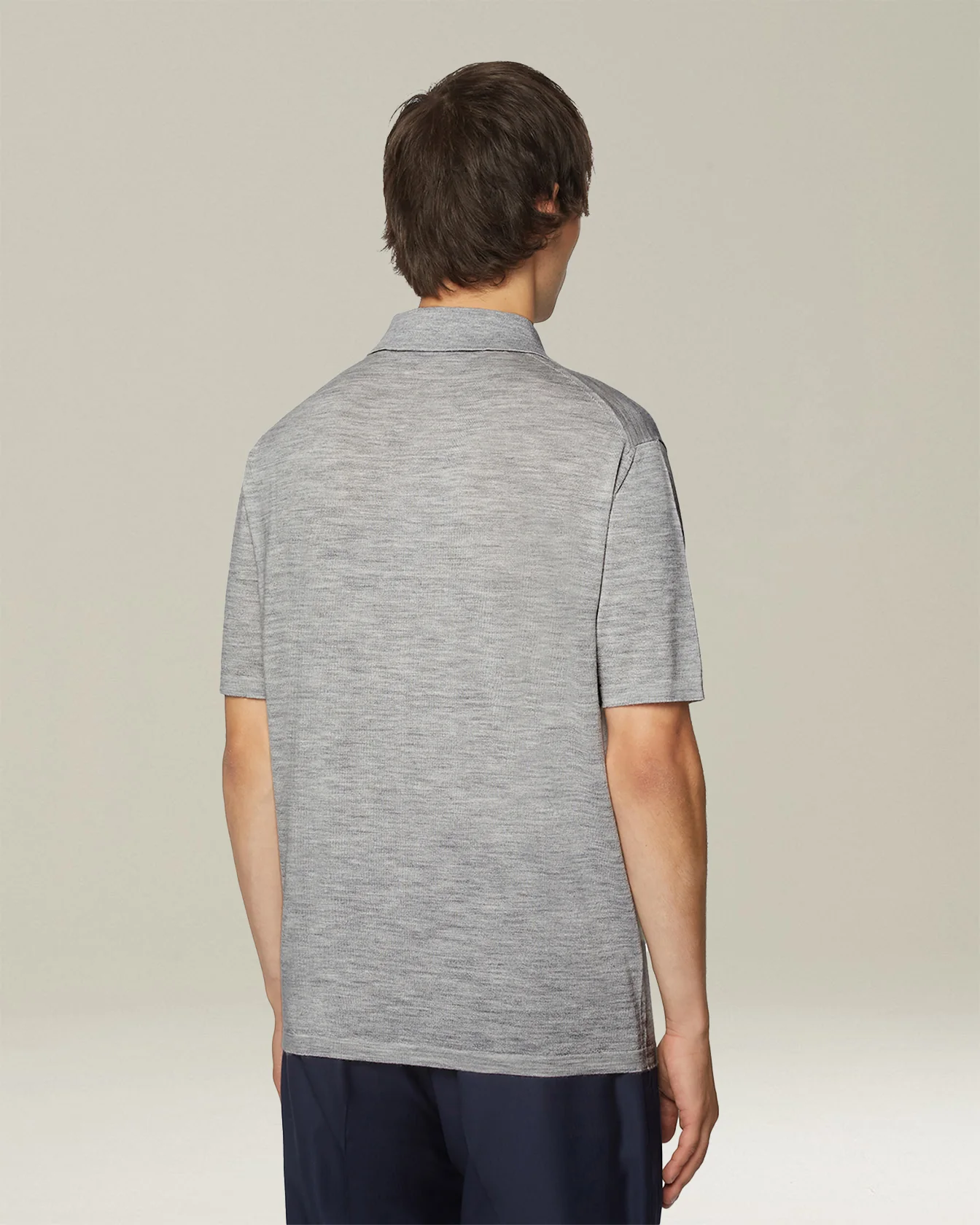 DELUXE WOOL AND SILK POLO SHIRT - Image 3