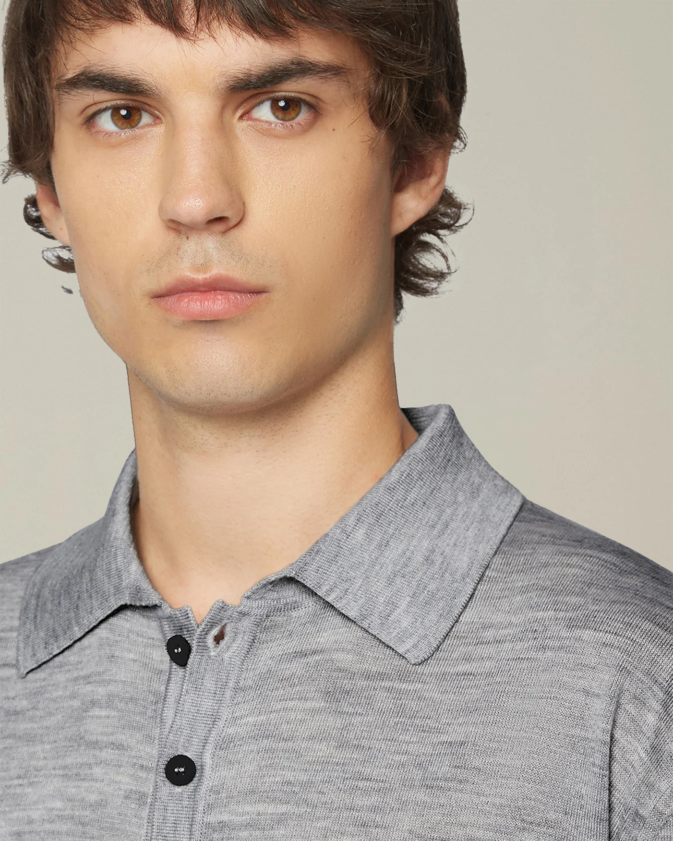 DELUXE WOOL AND SILK POLO SHIRT - Image 4