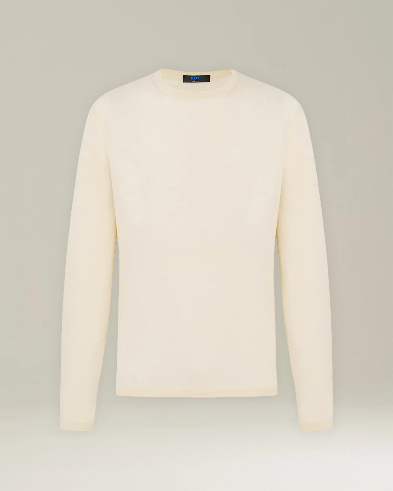 WOOL AND SILK BLEND CREW NECK JUMPER