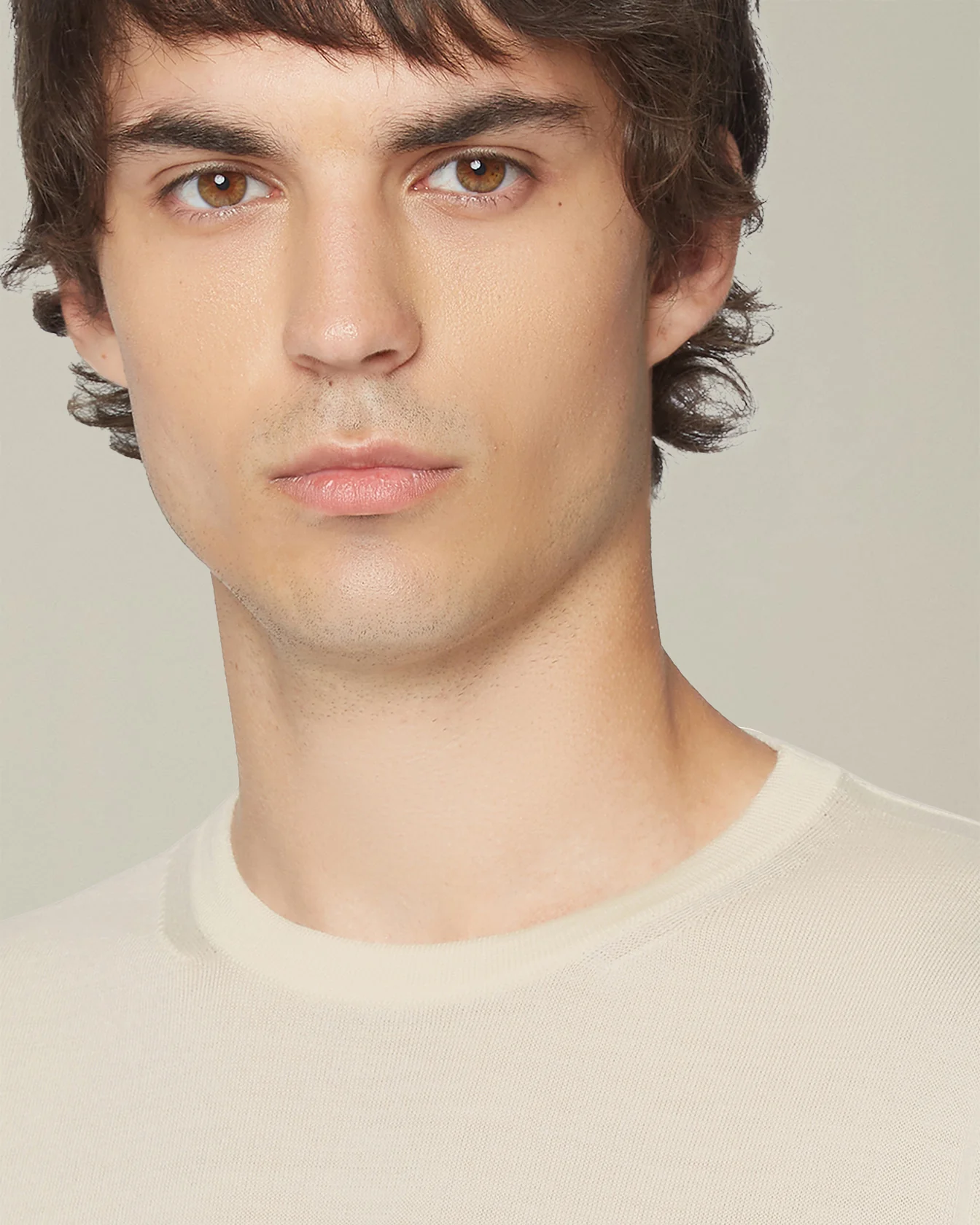WOOL AND SILK BLEND CREW NECK JUMPER - Image 4