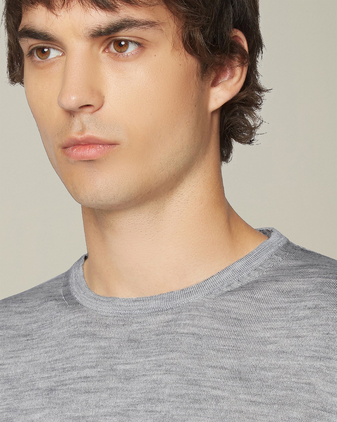 WOOL AND SILK BLEND CREW NECK JUMPER - Image 4
