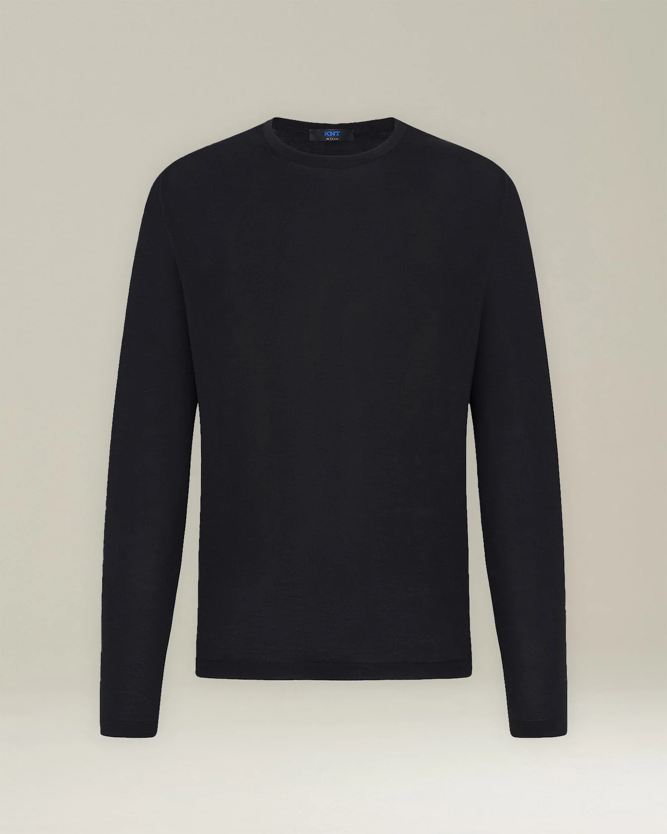 WOOL AND SILK BLEND CREW NECK JUMPER