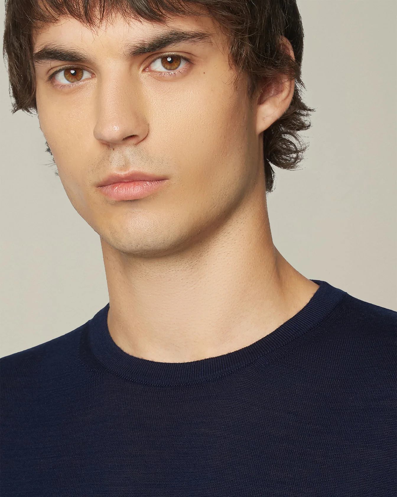 WOOL AND SILK BLEND CREW NECK JUMPER - Image 4