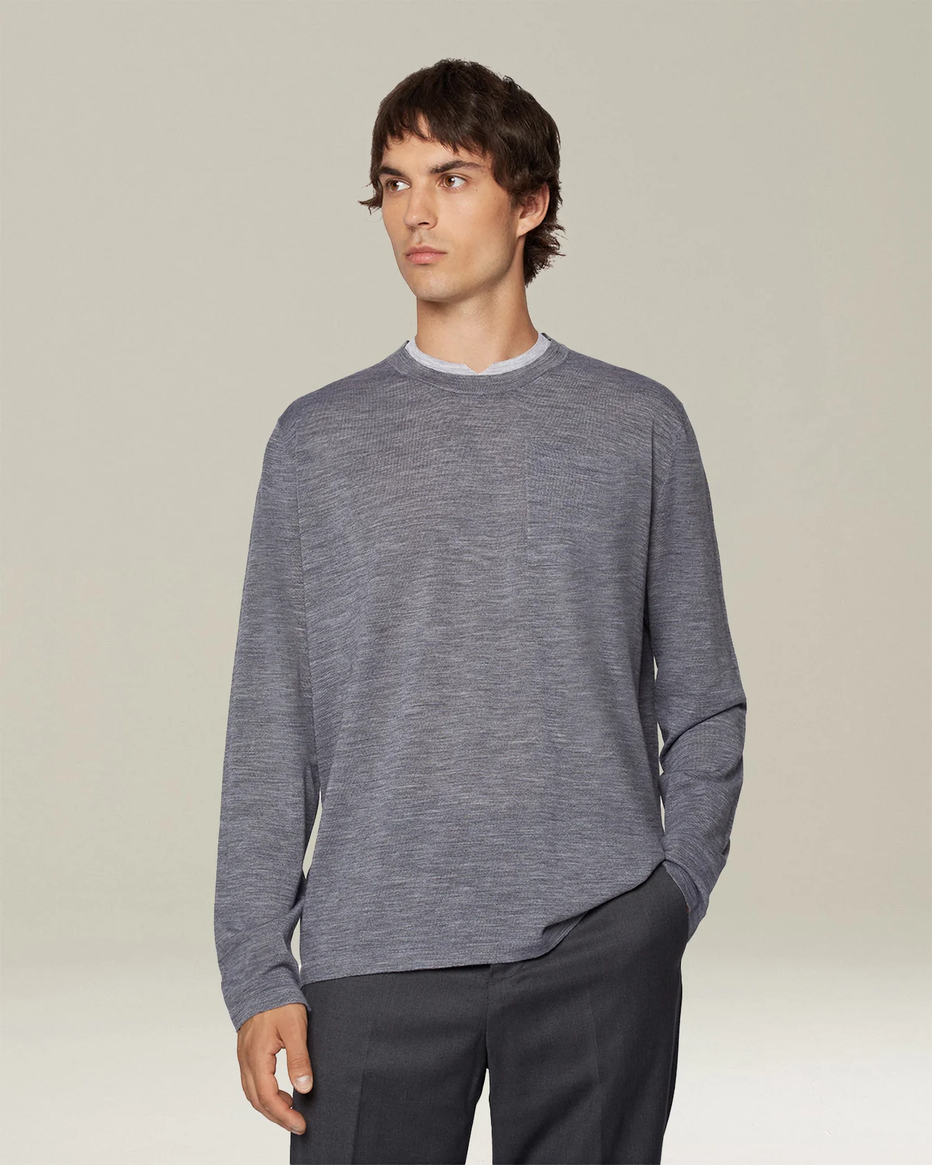 MELANGE WOOL T-SHIRT - Image 2