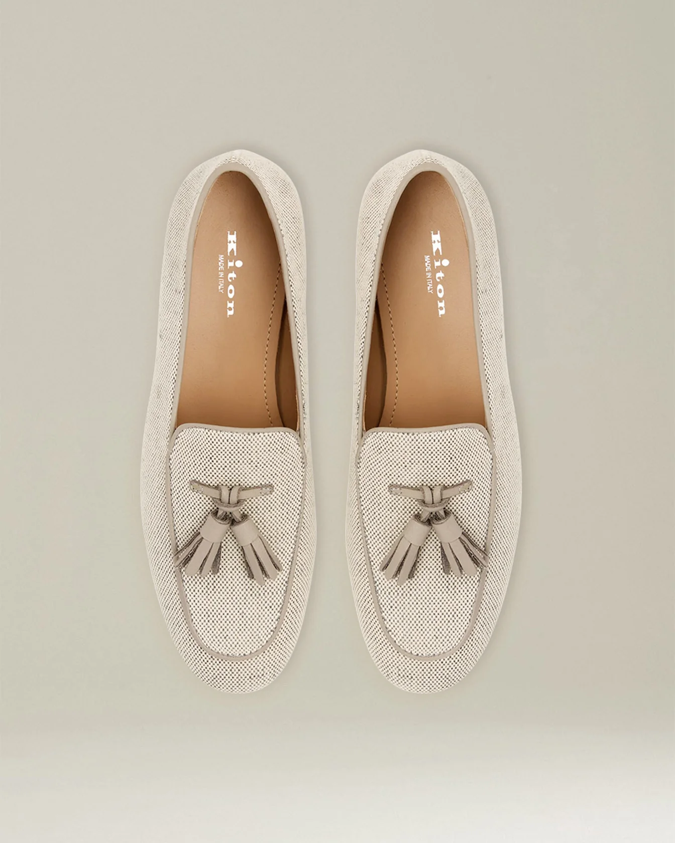 COTTON CANVAS LOAFER WITH TASSELS - Image 3