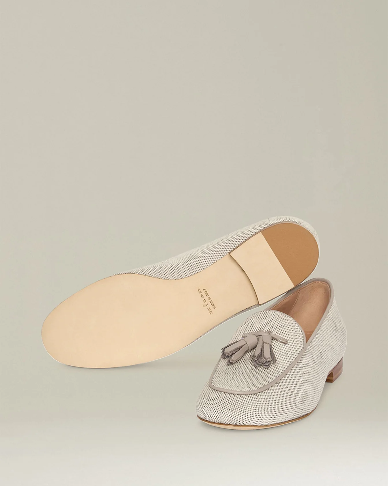 COTTON CANVAS LOAFER WITH TASSELS - Image 4