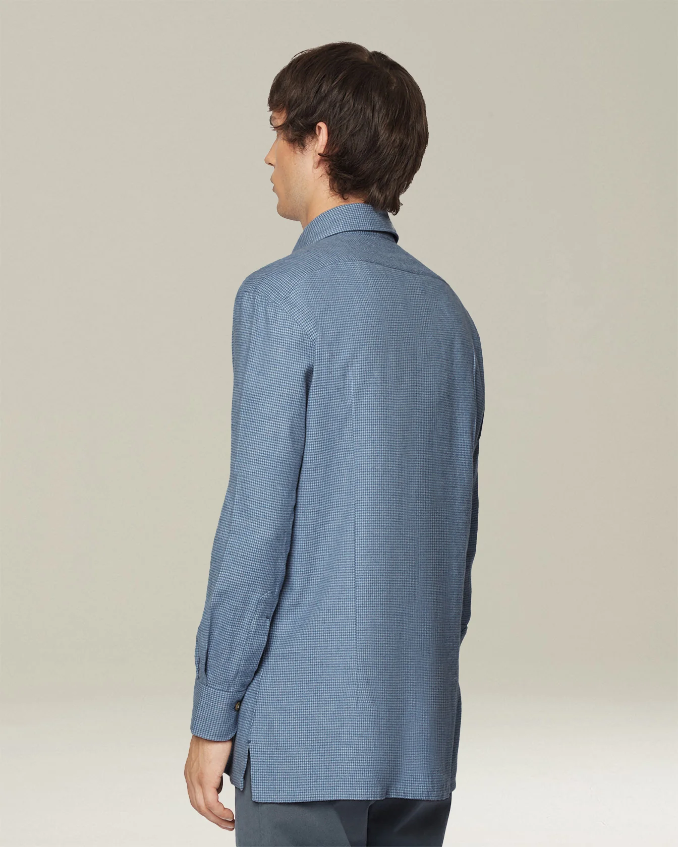 ‘NERANO’ HOUNDSTOOTH FLANNEL SHIRT - Image 3