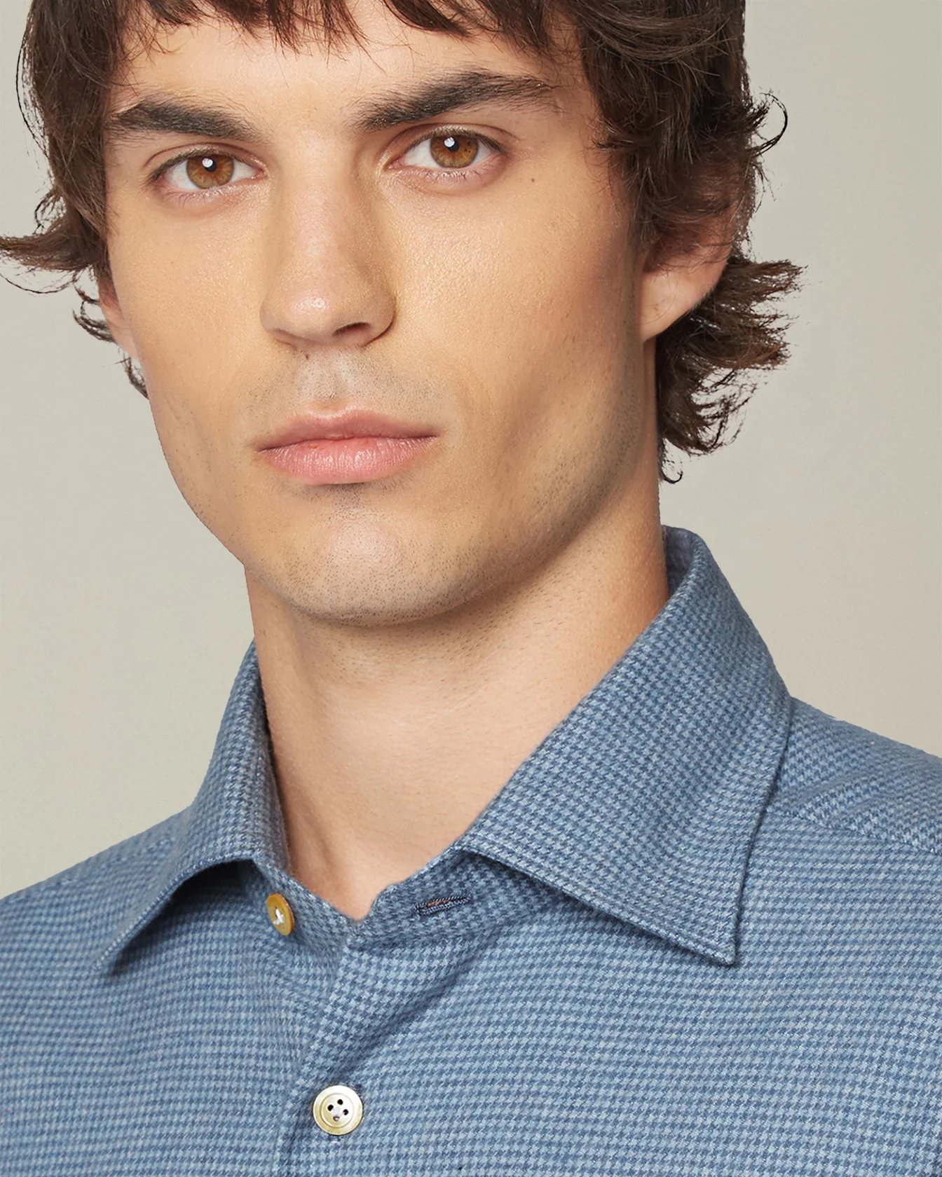 ‘NERANO’ HOUNDSTOOTH FLANNEL SHIRT - Image 4