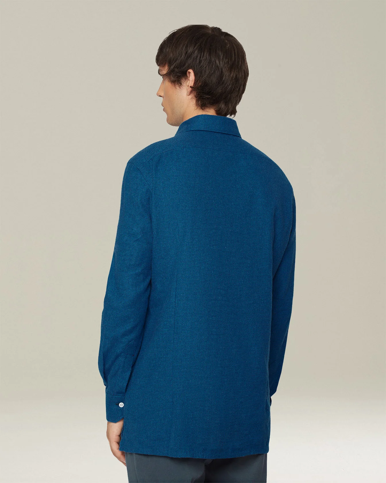 ‘NERANO’ HOUNDSTOOTH FLANNEL SHIRT - Image 3