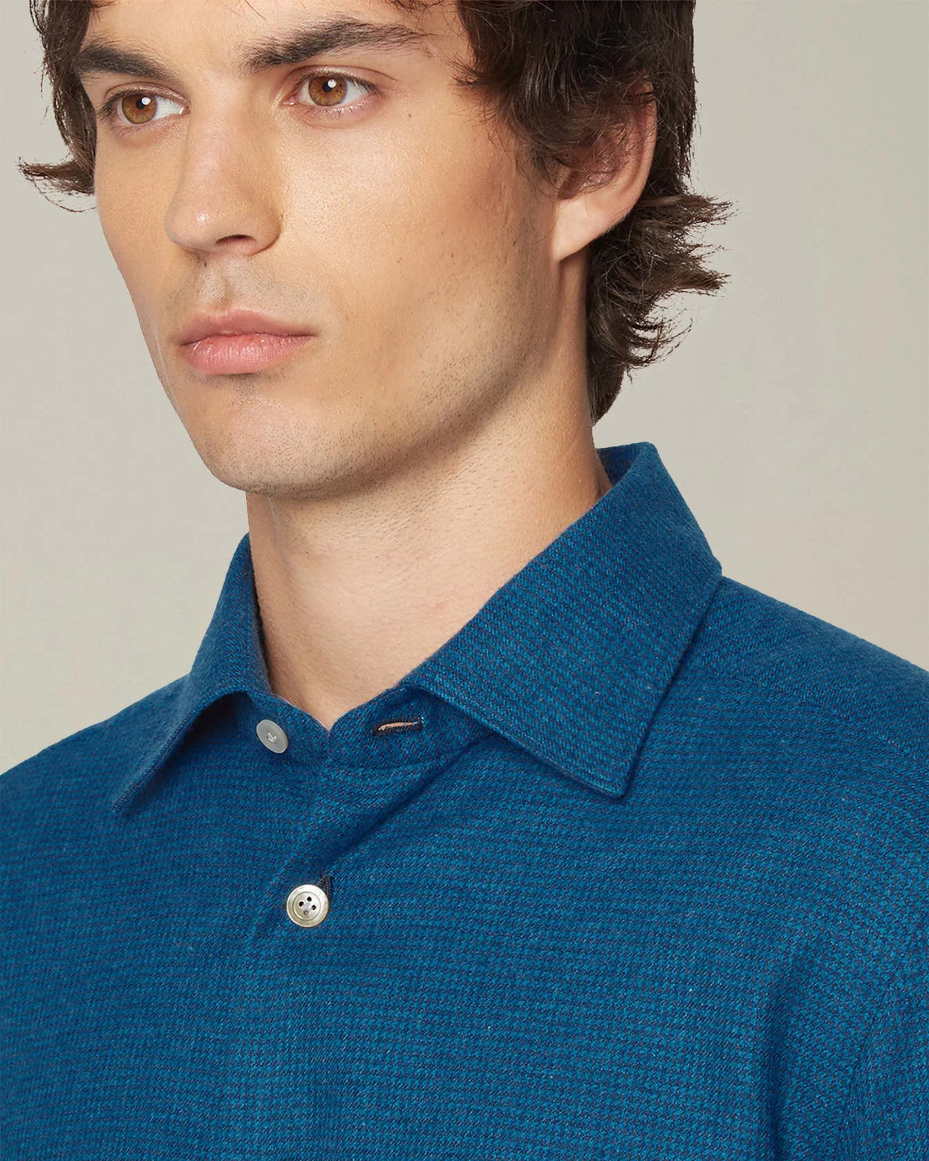 ‘NERANO’ HOUNDSTOOTH FLANNEL SHIRT - Image 4