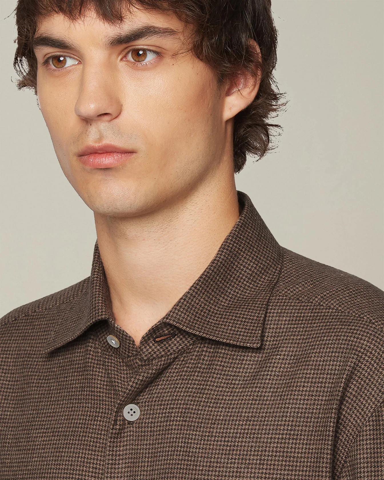 ‘NERANO’ HOUNDSTOOTH FLANNEL SHIRT - Image 4