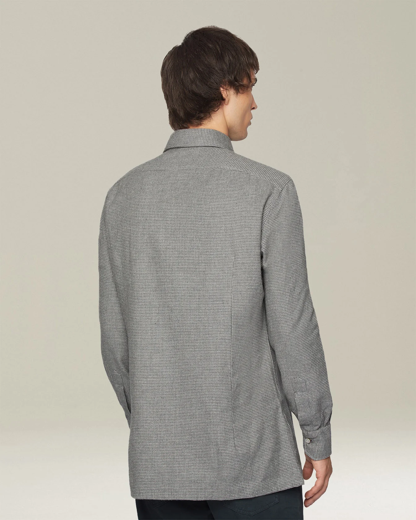 ‘NERANO’ HOUNDSTOOTH FLANNEL SHIRT - Image 3