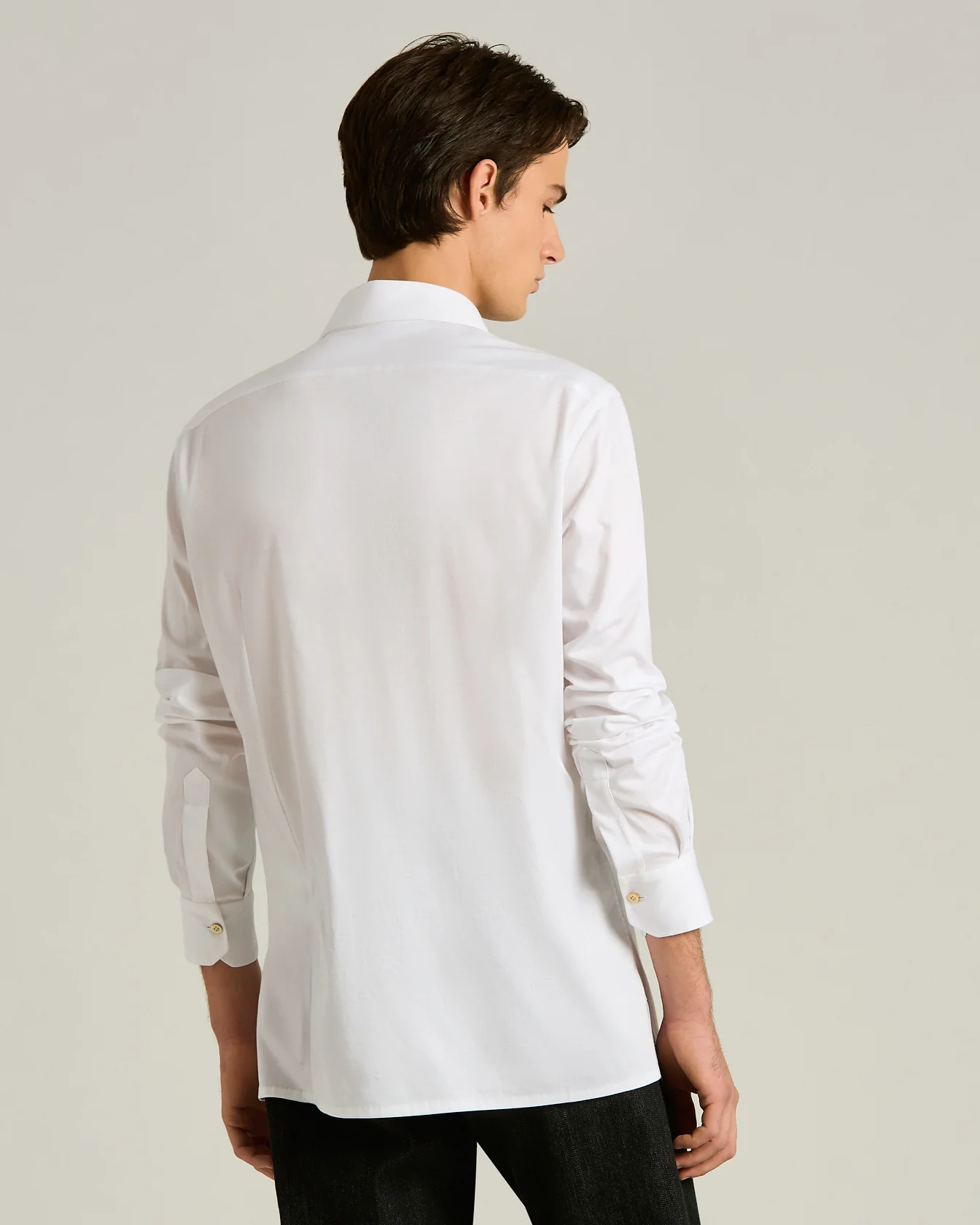 COTTON JERSEY SHIRT IN WHITE - Image 3
