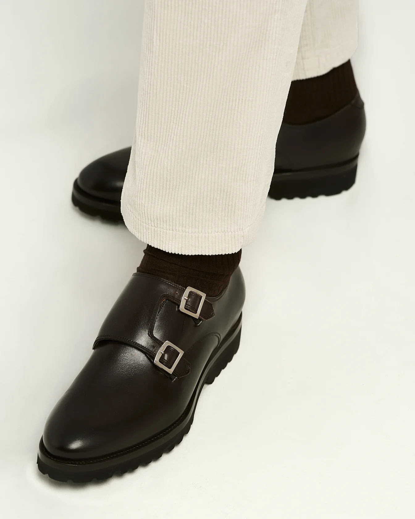 COFFEE NEW BOSTON CALFSKIN DERBY SHOES - Image 3