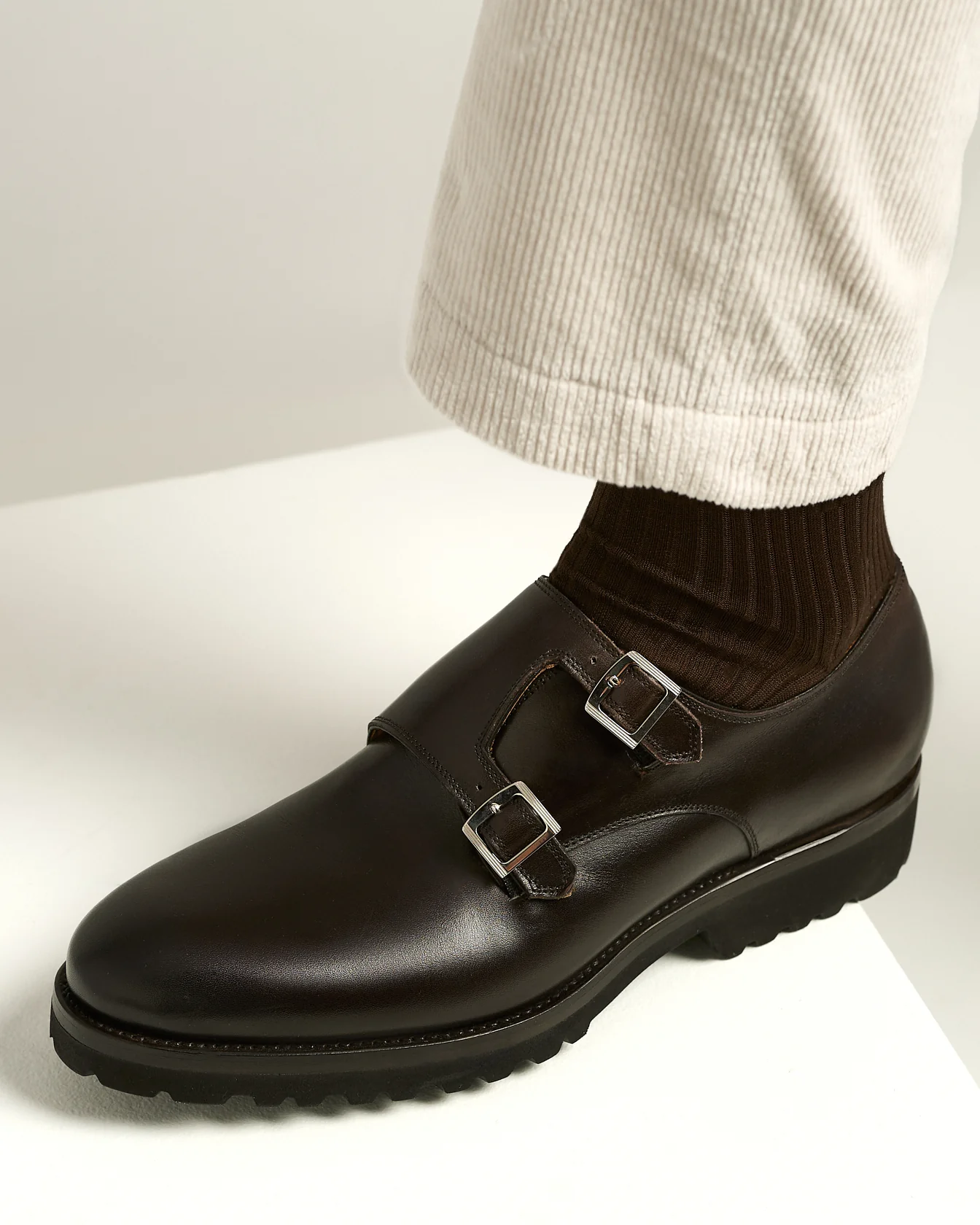 COFFEE NEW BOSTON CALFSKIN DERBY SHOES - Image 4