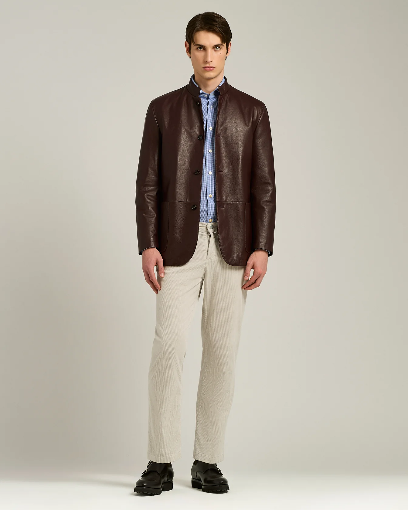 COFFEE NEW BOSTON CALFSKIN DERBY SHOES - Image 5