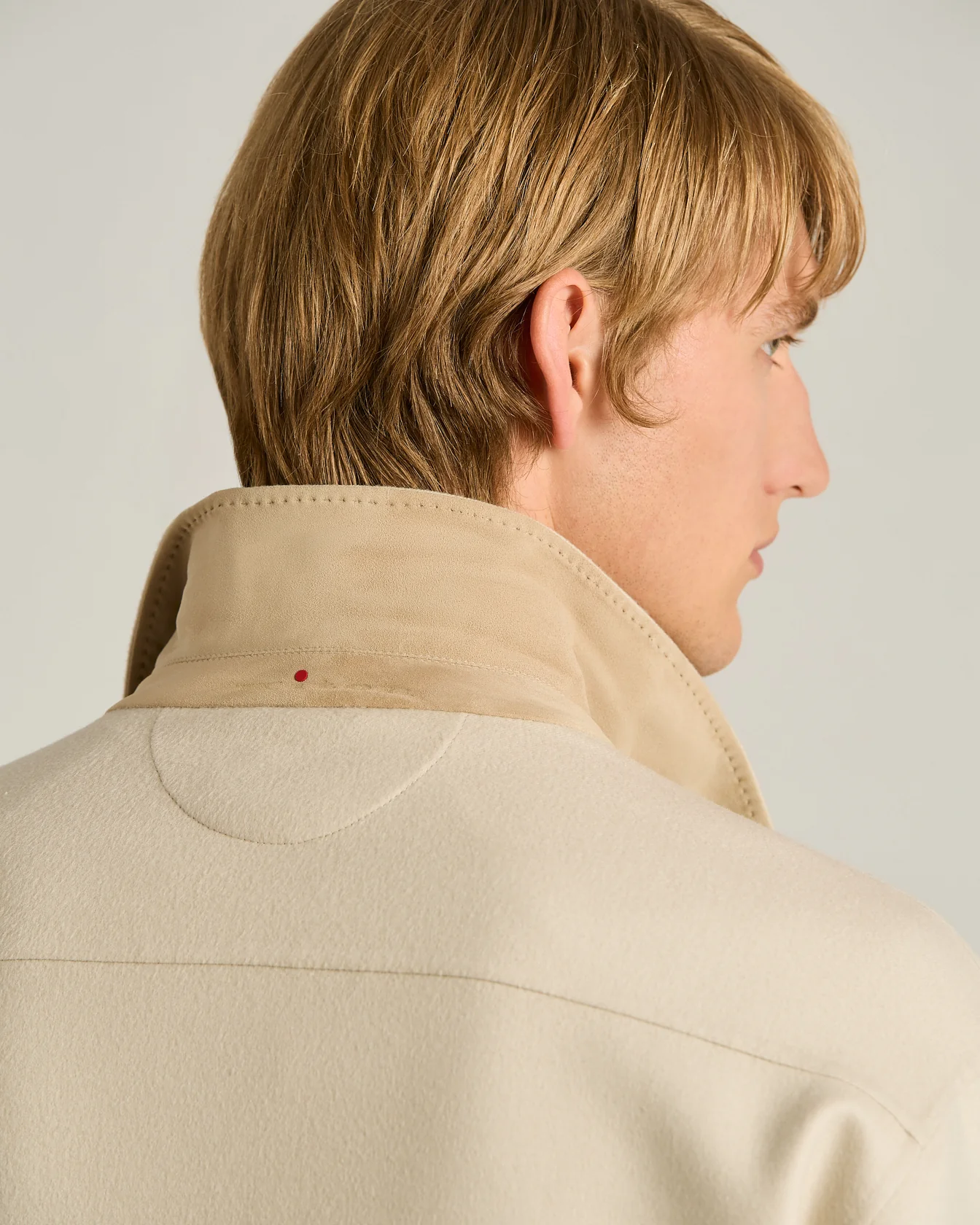 PURE CASHMERE SHIRT JACKET IN IVORY - Image 4