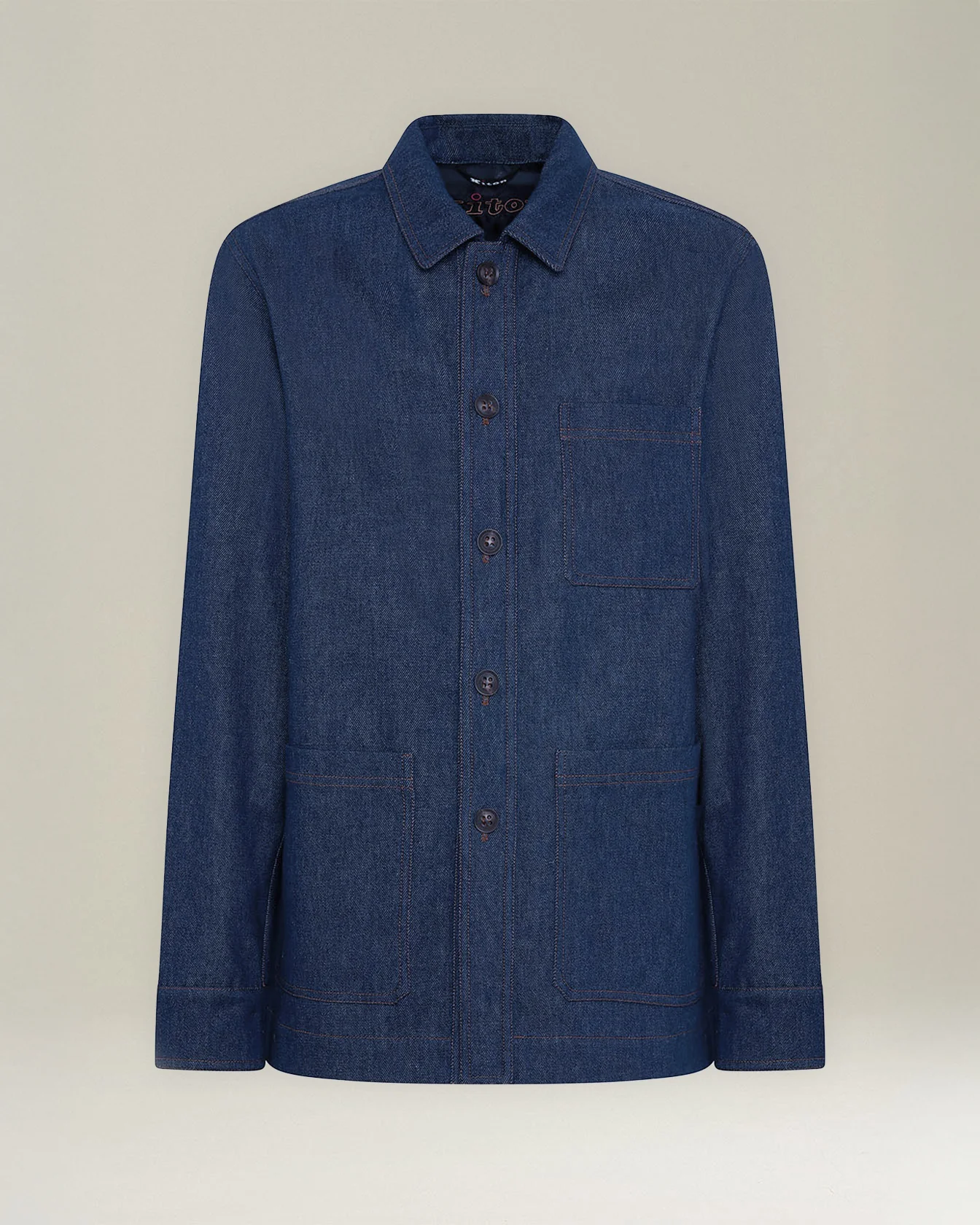 DENIM BLOUSON WITH A MINERAL WASH.