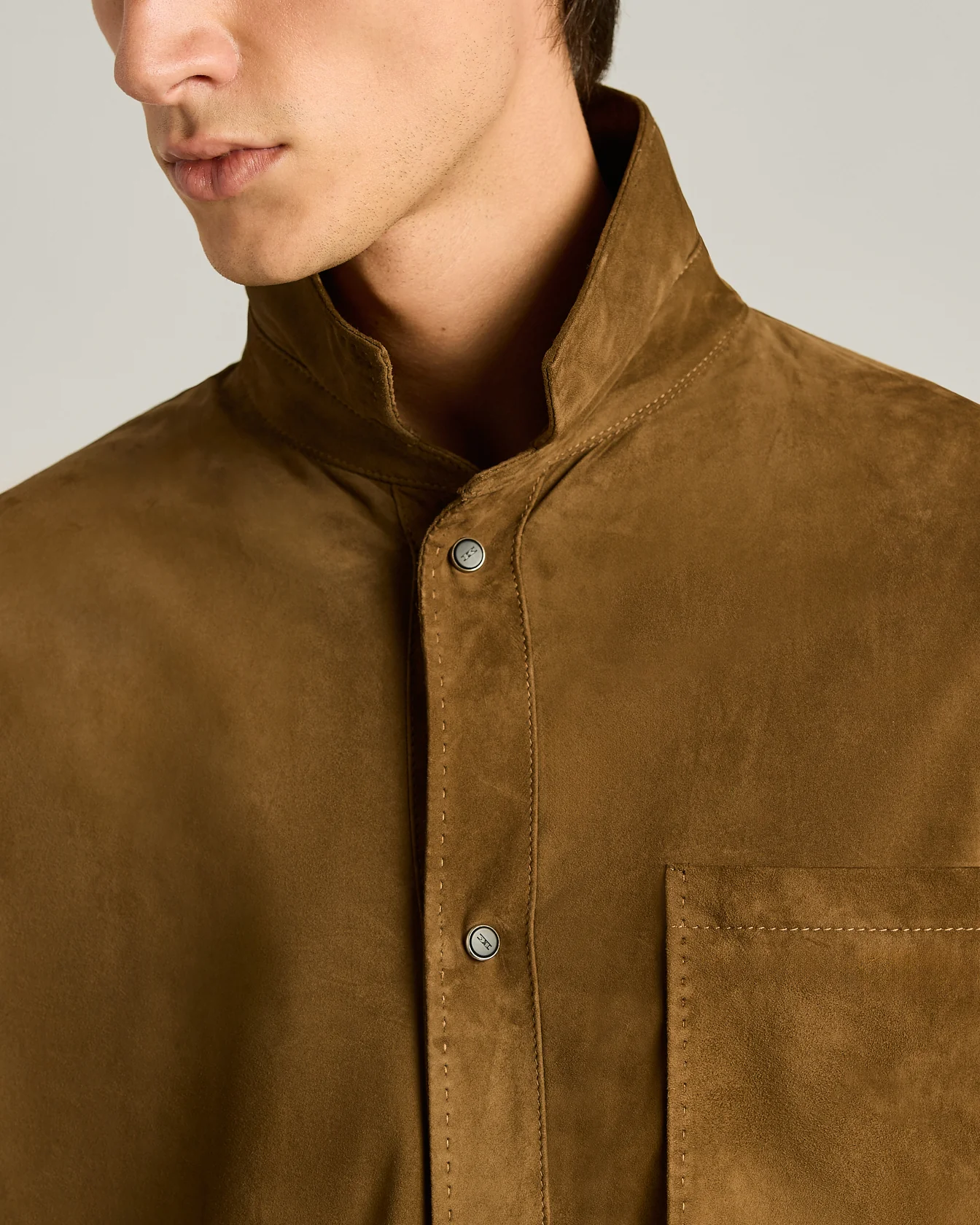 LAMBSKIN JACKET IN MOLE - Image 4