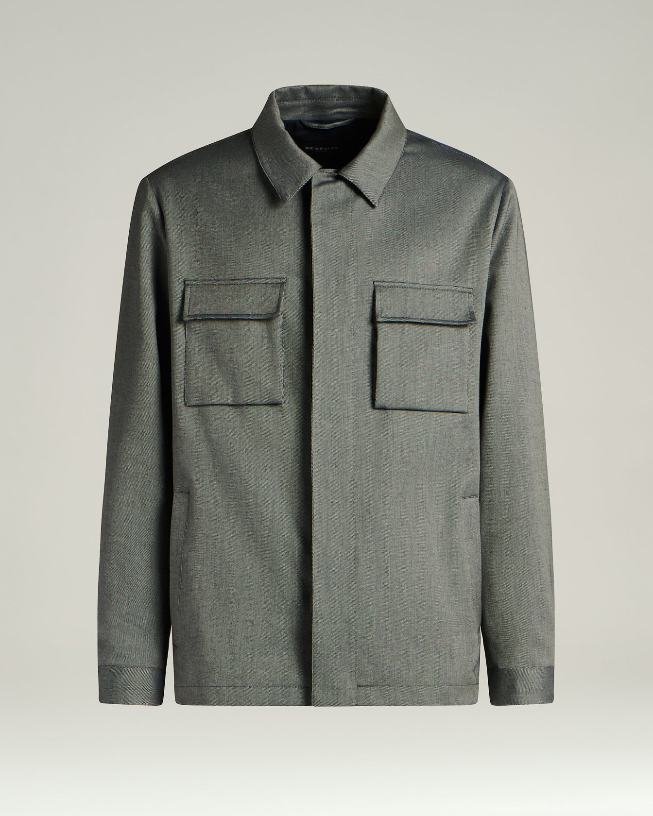 PURE COTTON BLUE OVERSHIRT JACKET WITH LARGE POCKETS
