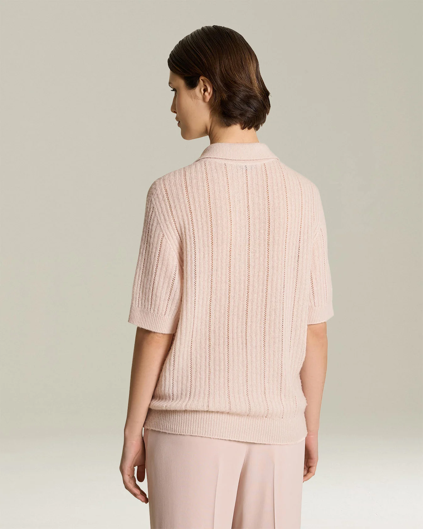 CASHMERE AND SILK PERFORATED JUMPER - Image 3