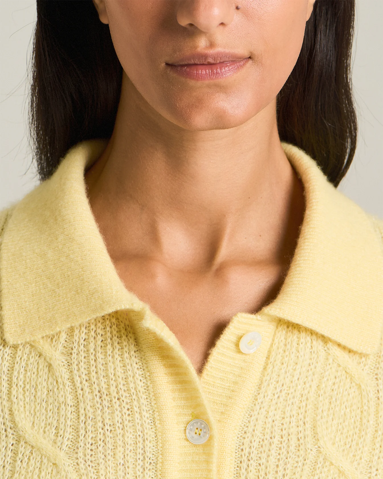 CASHMERE, SILK AND VISCOSE KNIT POLO SHIRT - Image 4