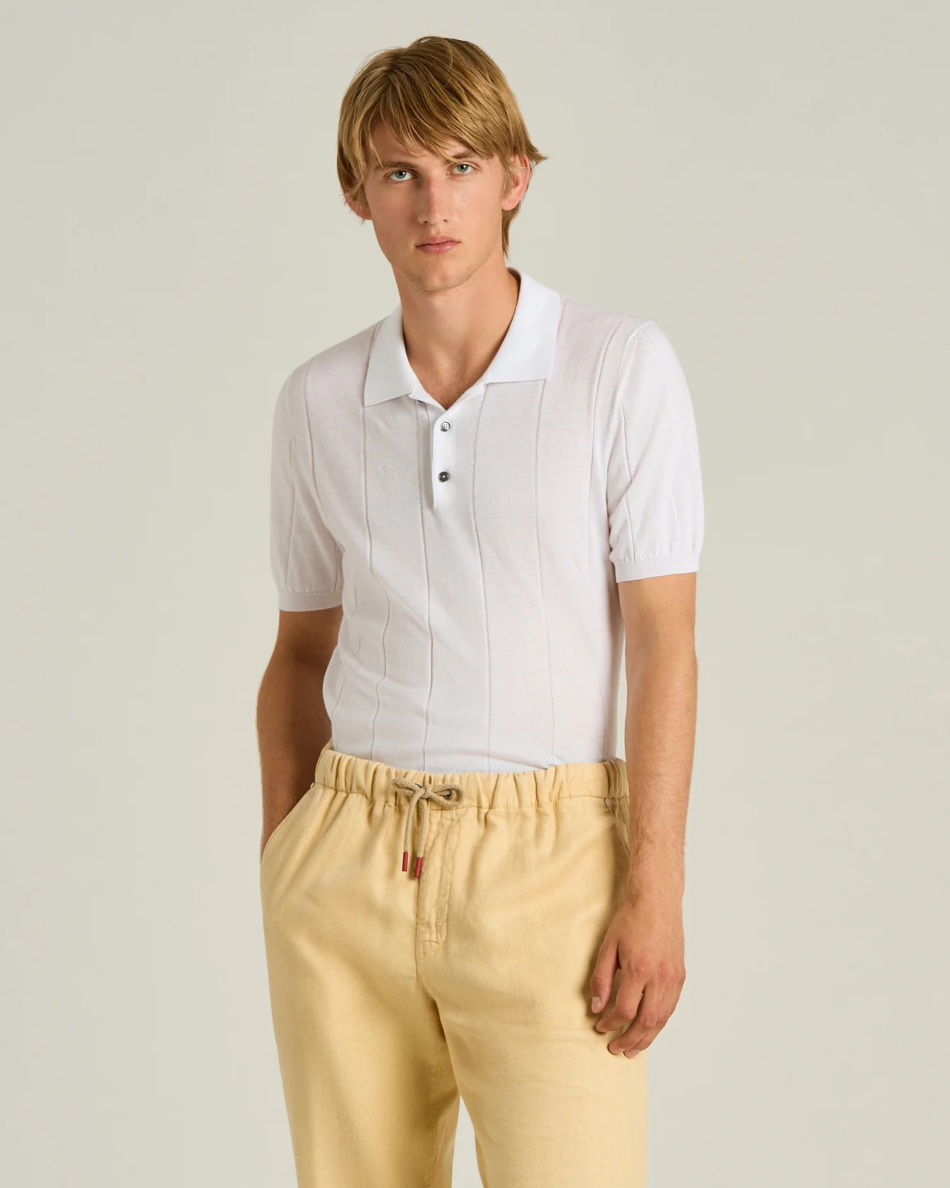PURE COTTON SHORT-SLEEVED POLO SHIRT - Image 2